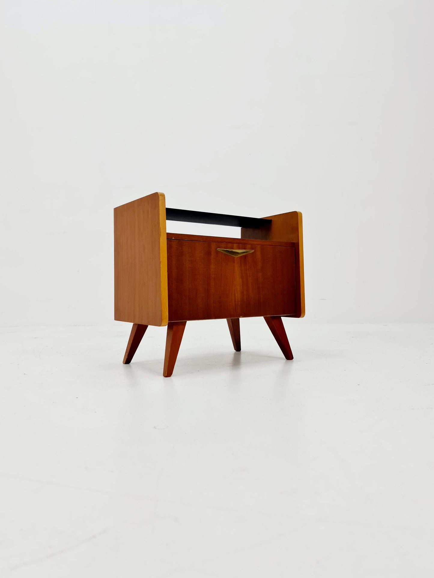 German Mid century beech nightstands/ bedside tables BY WK Möbel , 1960s
