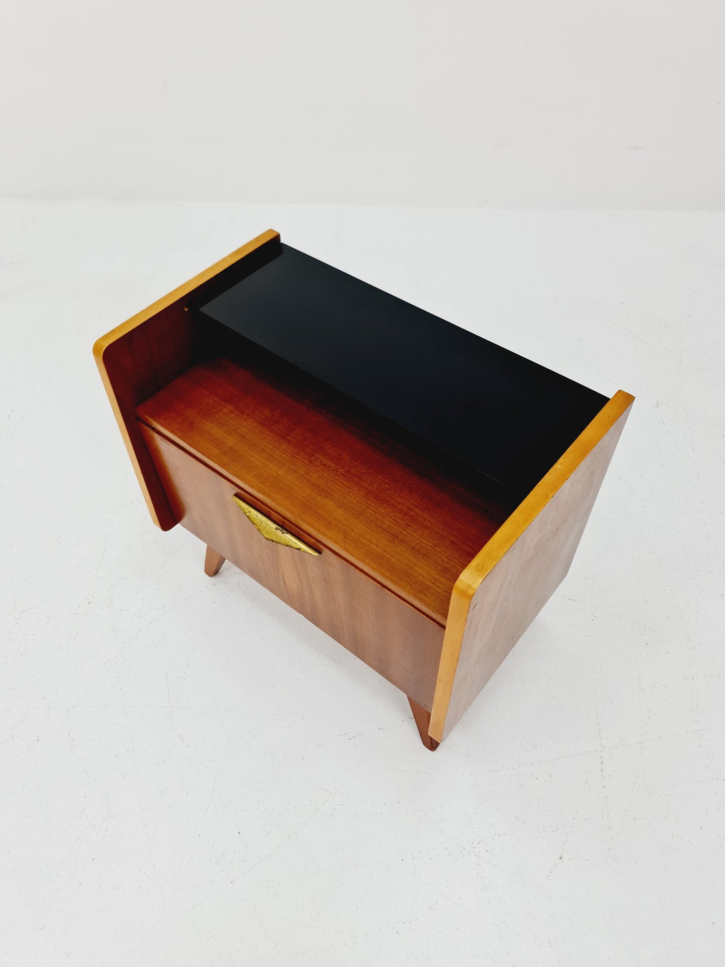 German Mid century beech nightstands/ bedside tables BY WK Möbel , 1960s