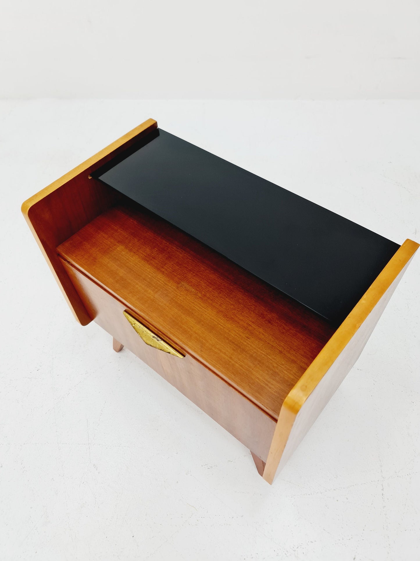German Mid century beech nightstands/ bedside tables BY WK Möbel , 1960s