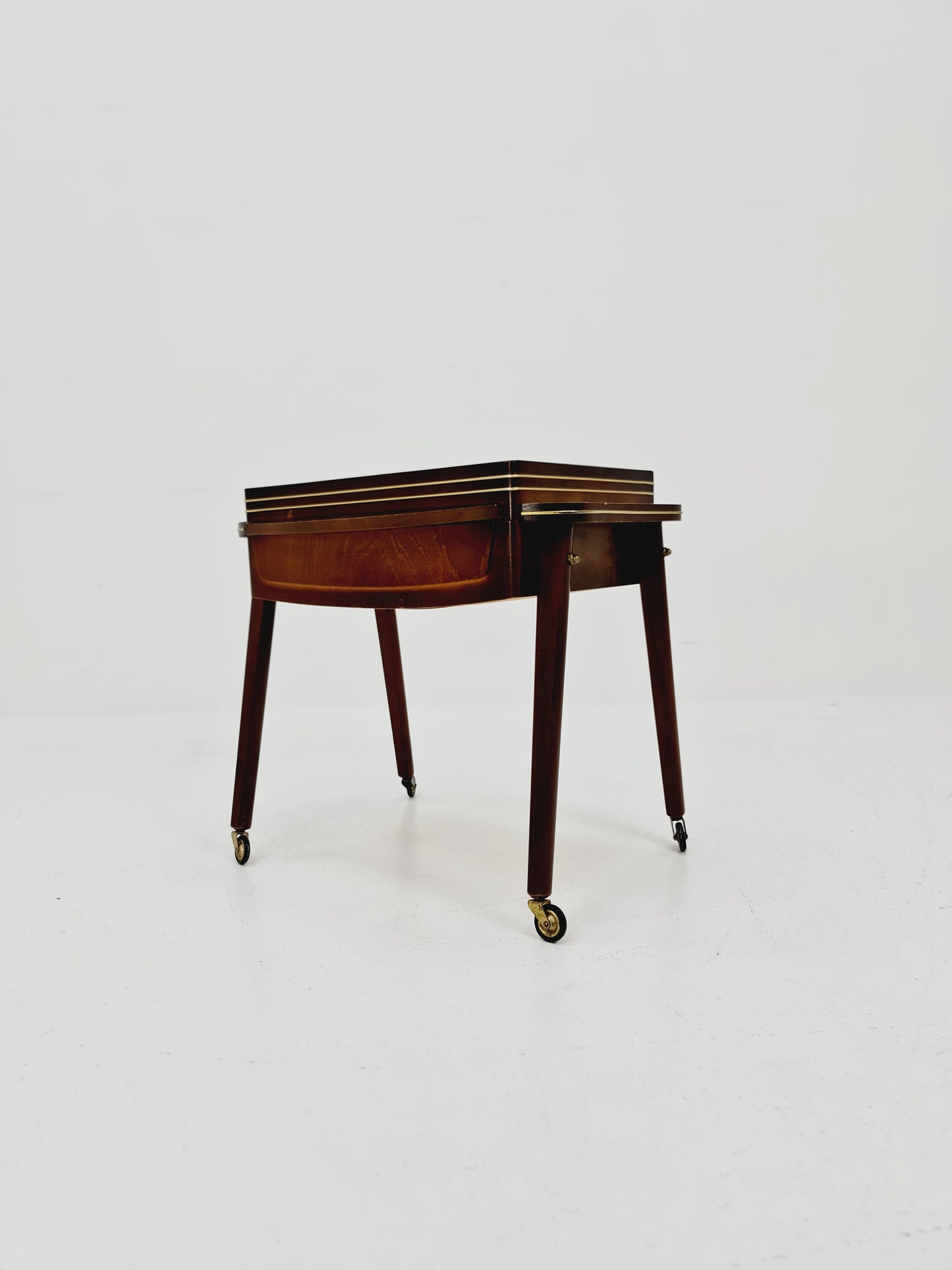 Rare Vintage walnut sweing table/ side table cabinet, 1960s