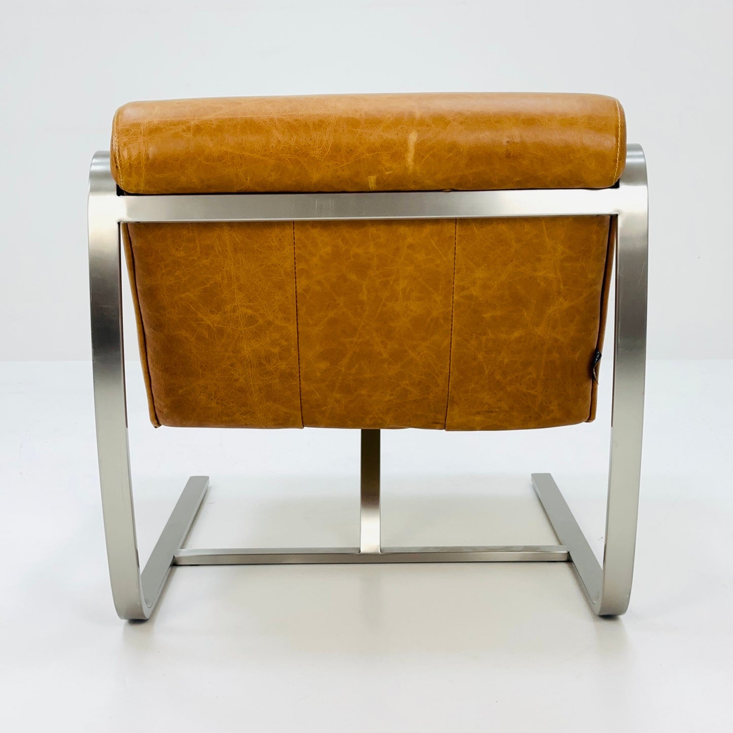 Mid century steel "Plaza" lounge chair by Charles Gibilterra for Brueton.1970s