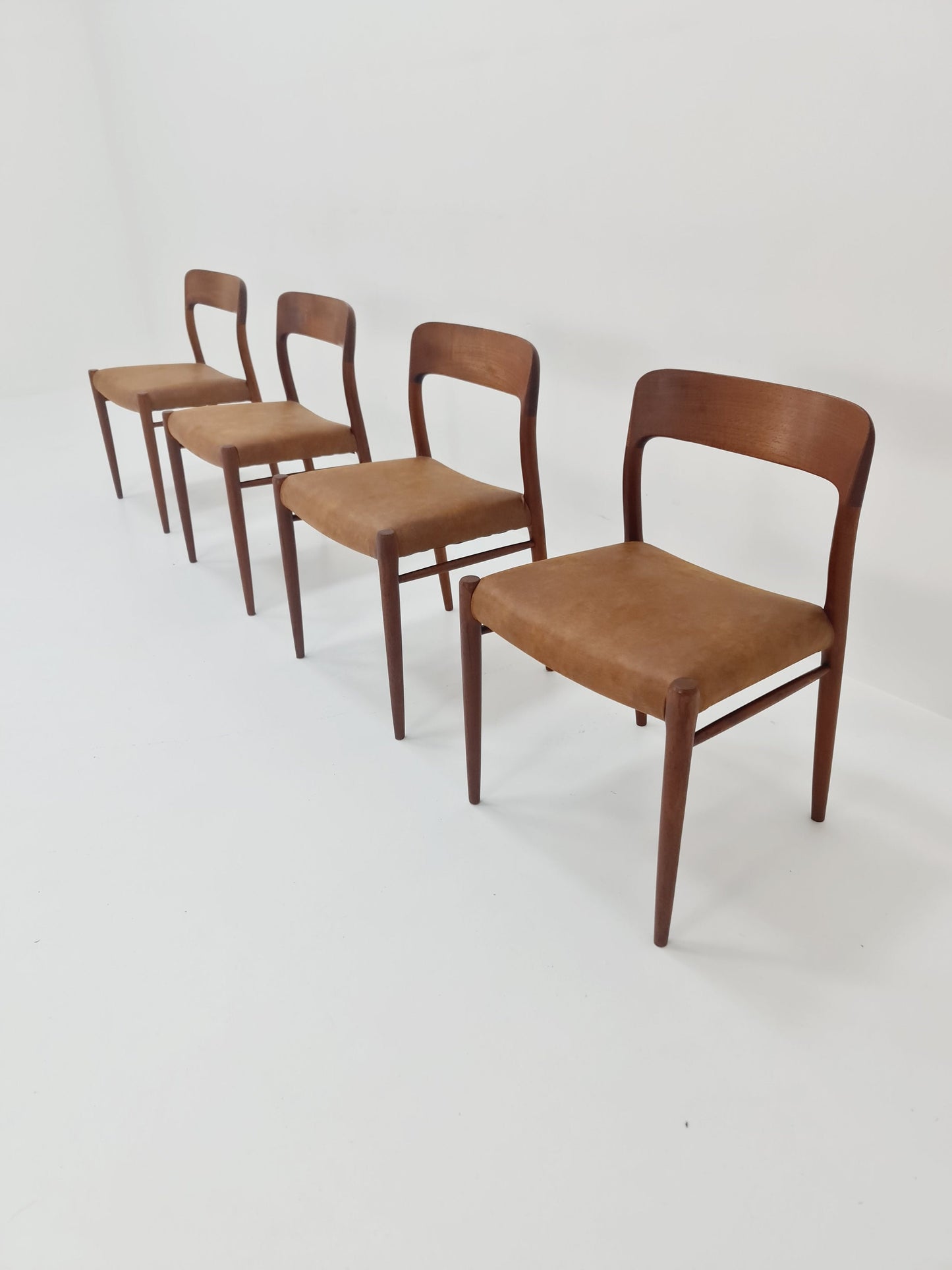 MidCentury Danish Teak Dining Chairs Niels O.Moller, 1960s, set of 4