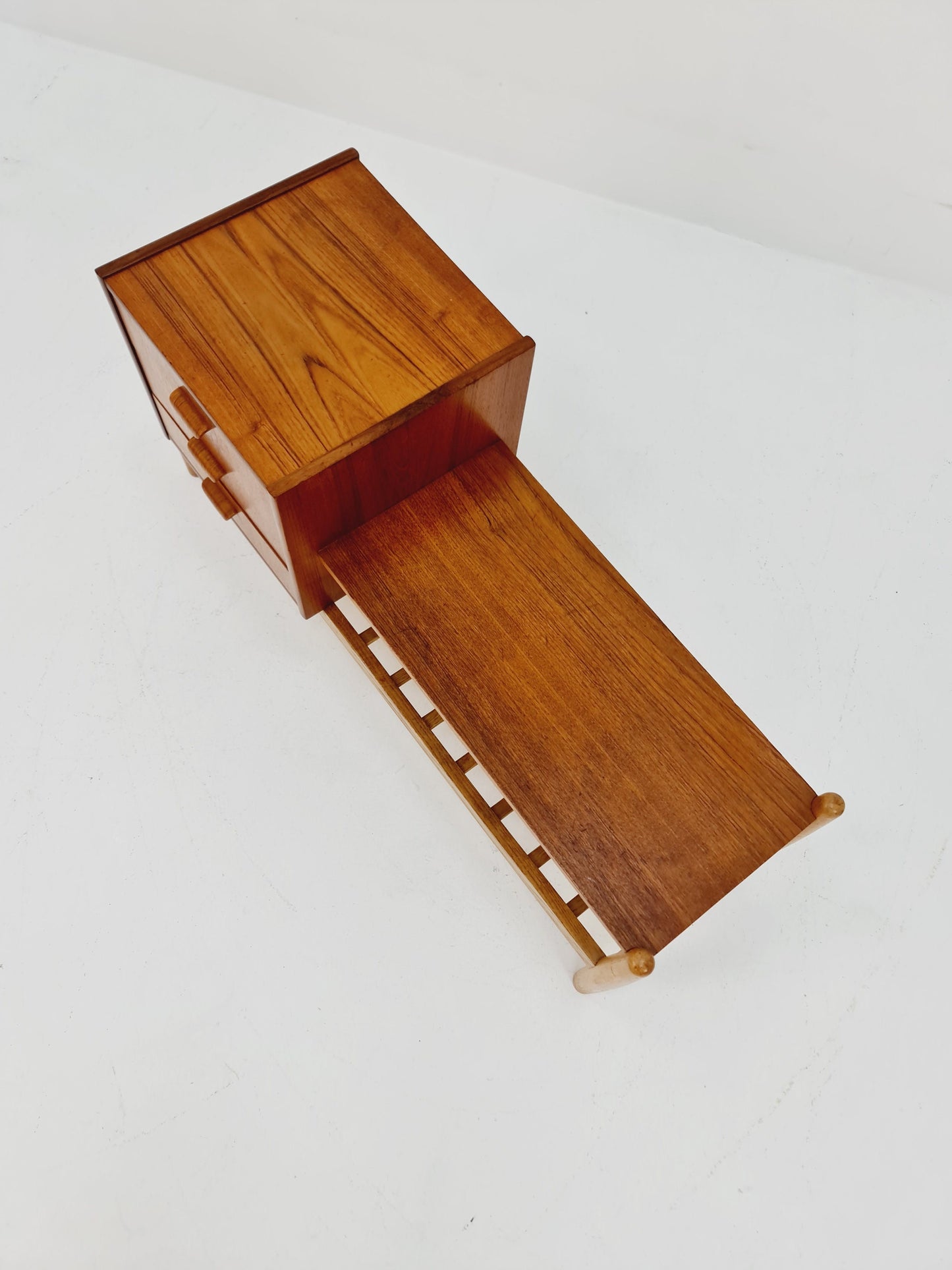 Danish teak & oak telefon table/ hallway table Arne wahl Iversen, 1960s