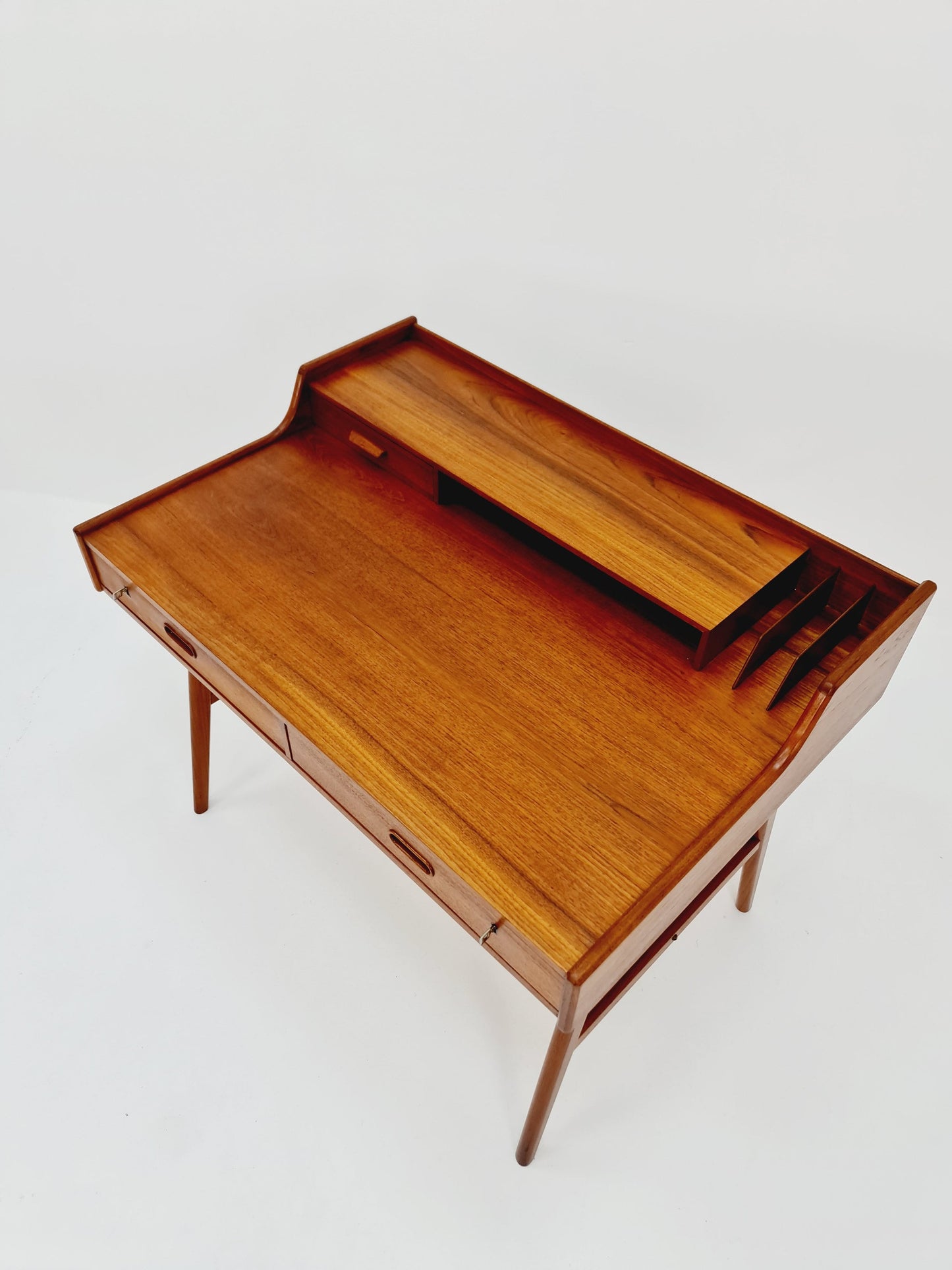 Danish teak Freesanding desk, model 65 Desk by Arne Wahl Ivrsen , 1960s