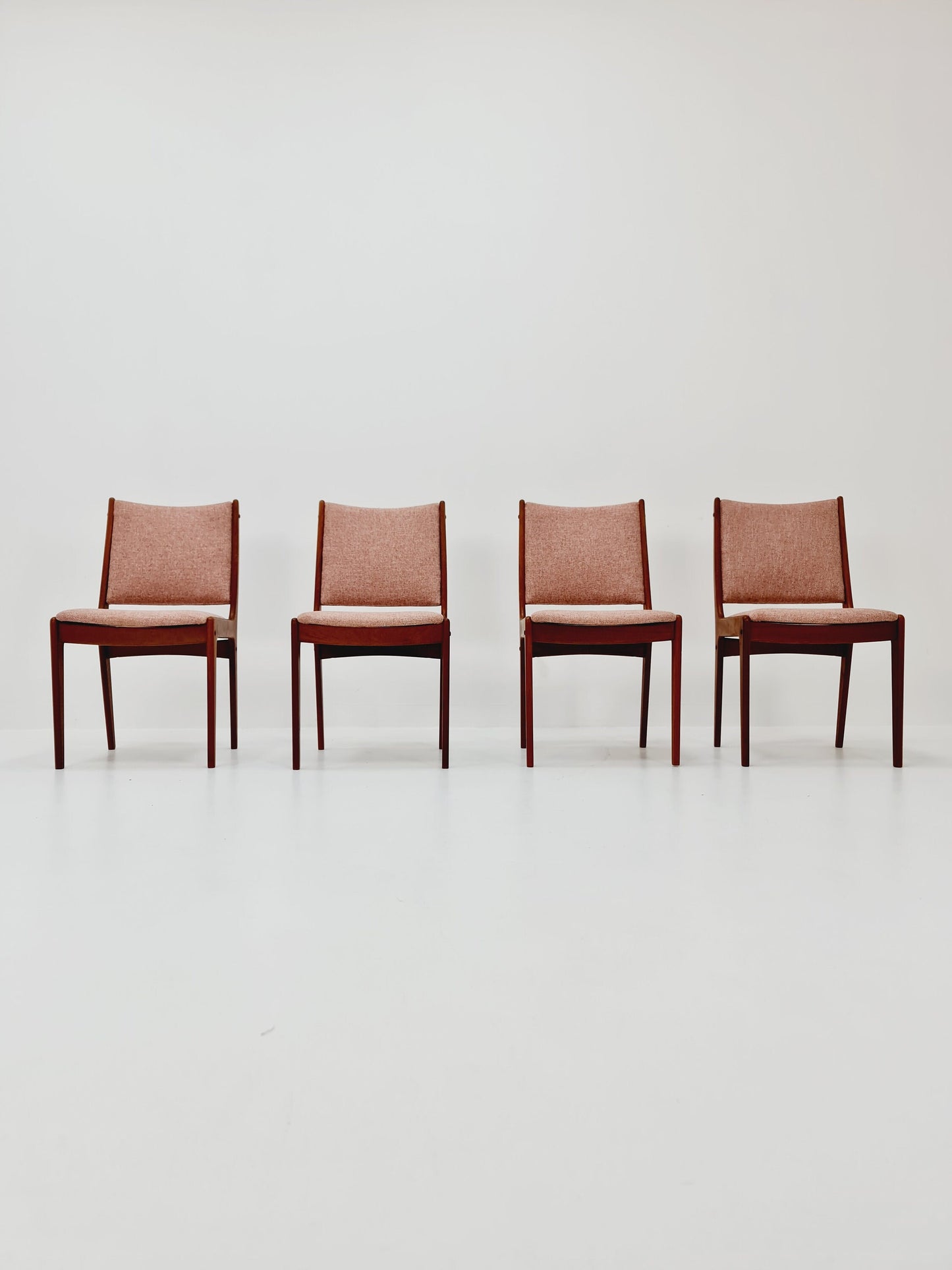 Vintage Danish solid teak dining chairs By Johannes Andersen for Uldum , 1960s, Set of 4