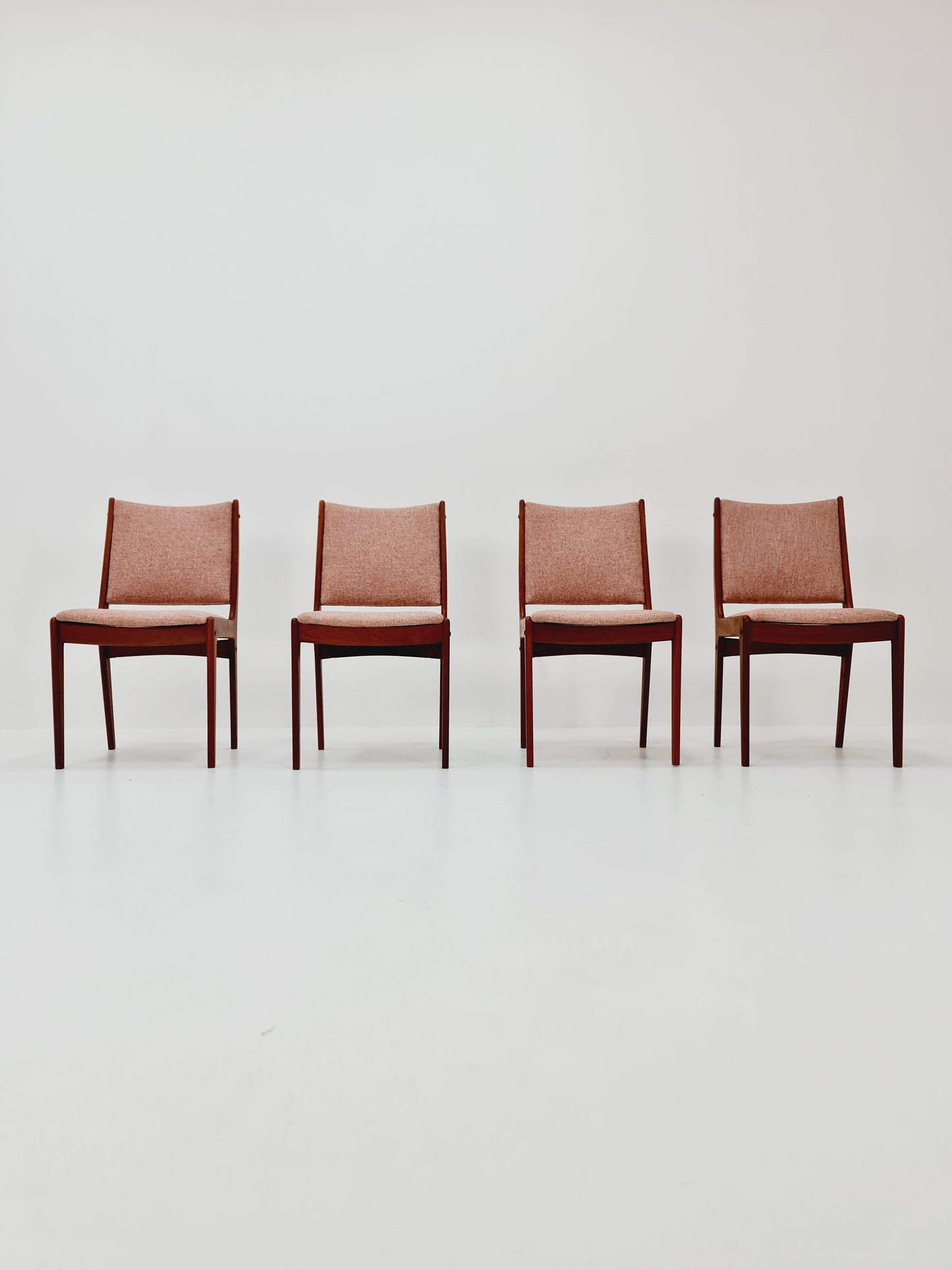 Vintage Danish solid teak dining chairs By Johannes Andersen for Uldum , 1960s, Set of 4