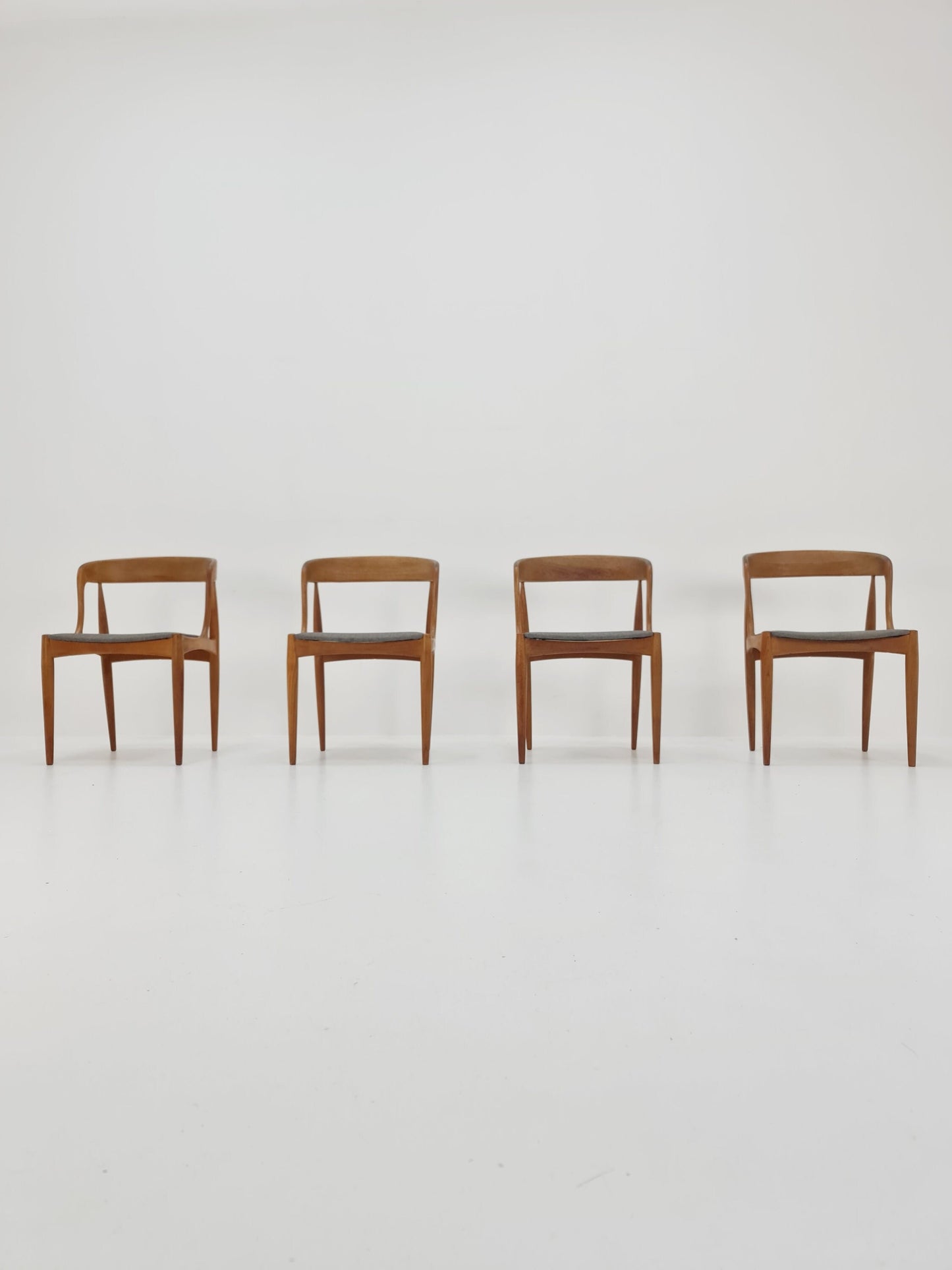 Vintage Danish teak dining charis by johannes Andersen for Uldum Mobelfabrik , 1960s, set of 4