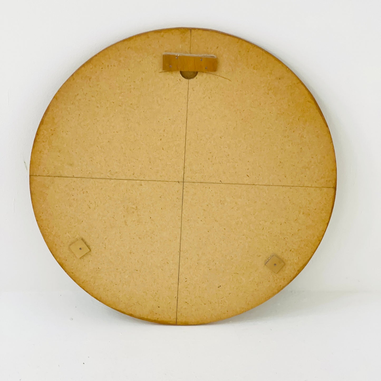 Mid century wooden round wall mirror 1960s Germany