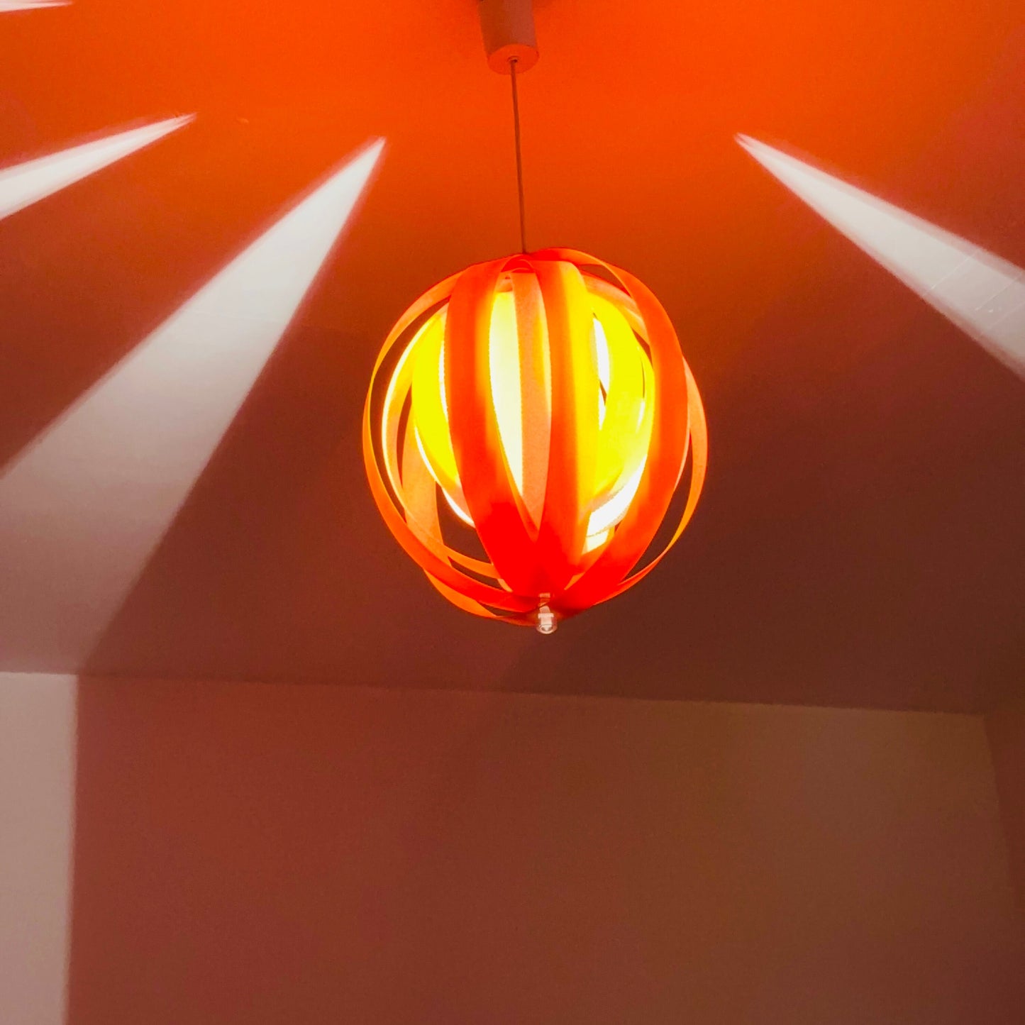 mid century orange moon lamp by verner panton 1980s