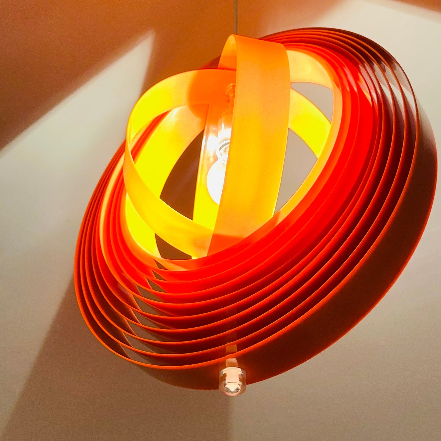mid century orange moon lamp by verner panton 1980s