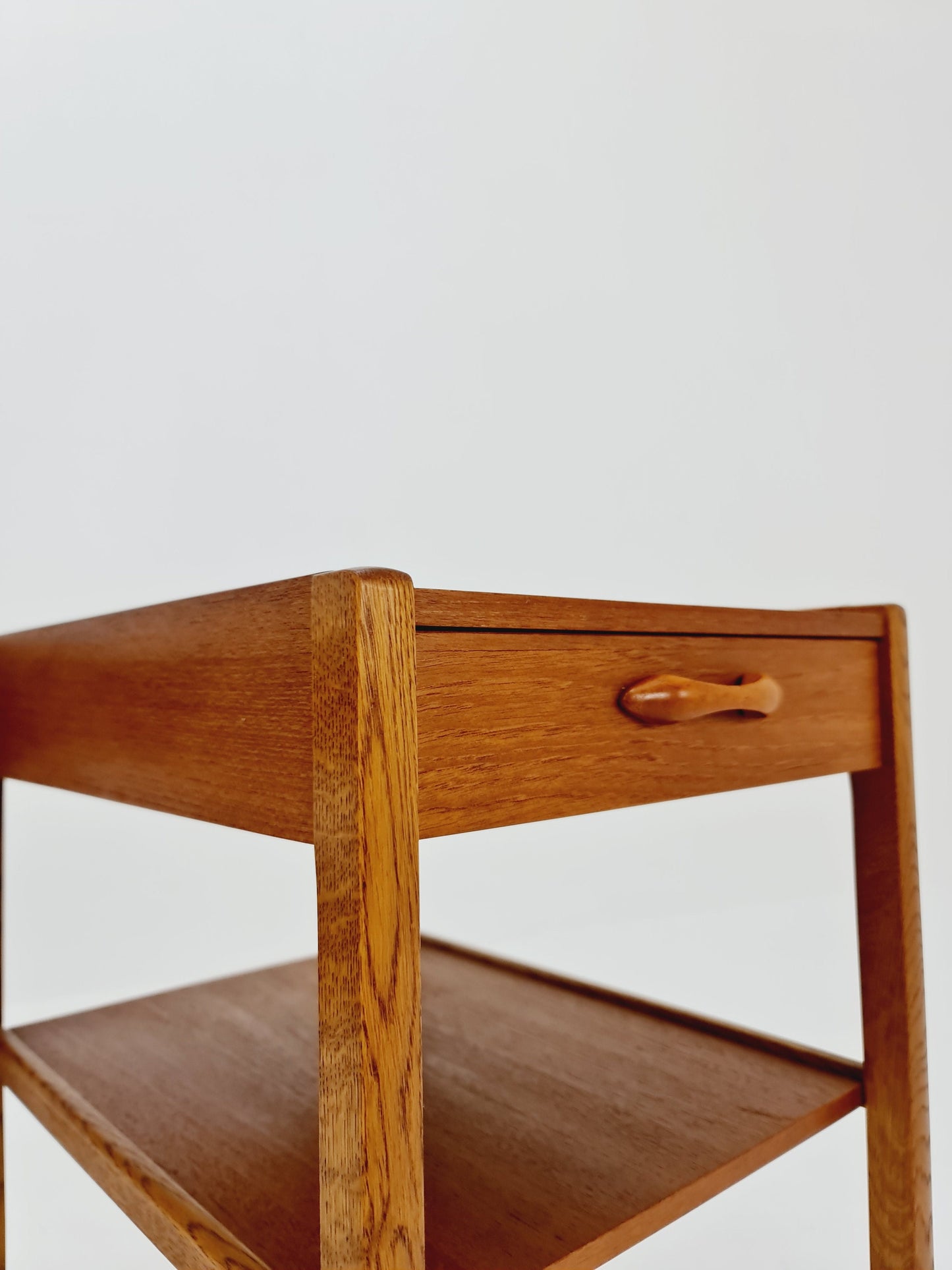 Mid century Danish teak & Oak bedside tables/ nightstands , 1960s, set of 2