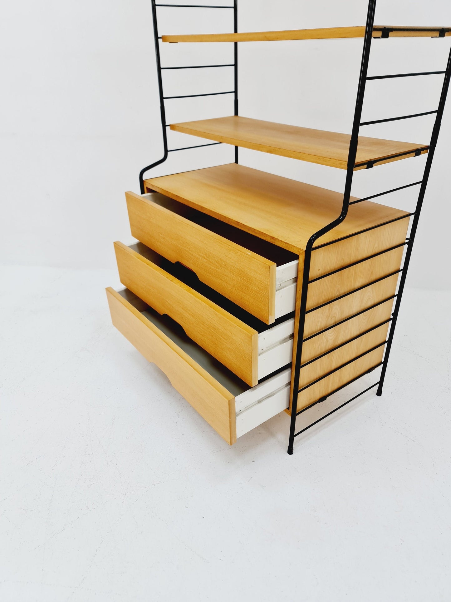 Freestanding vintage string bookshelf in Eshe , 1950s by WHB Germnay