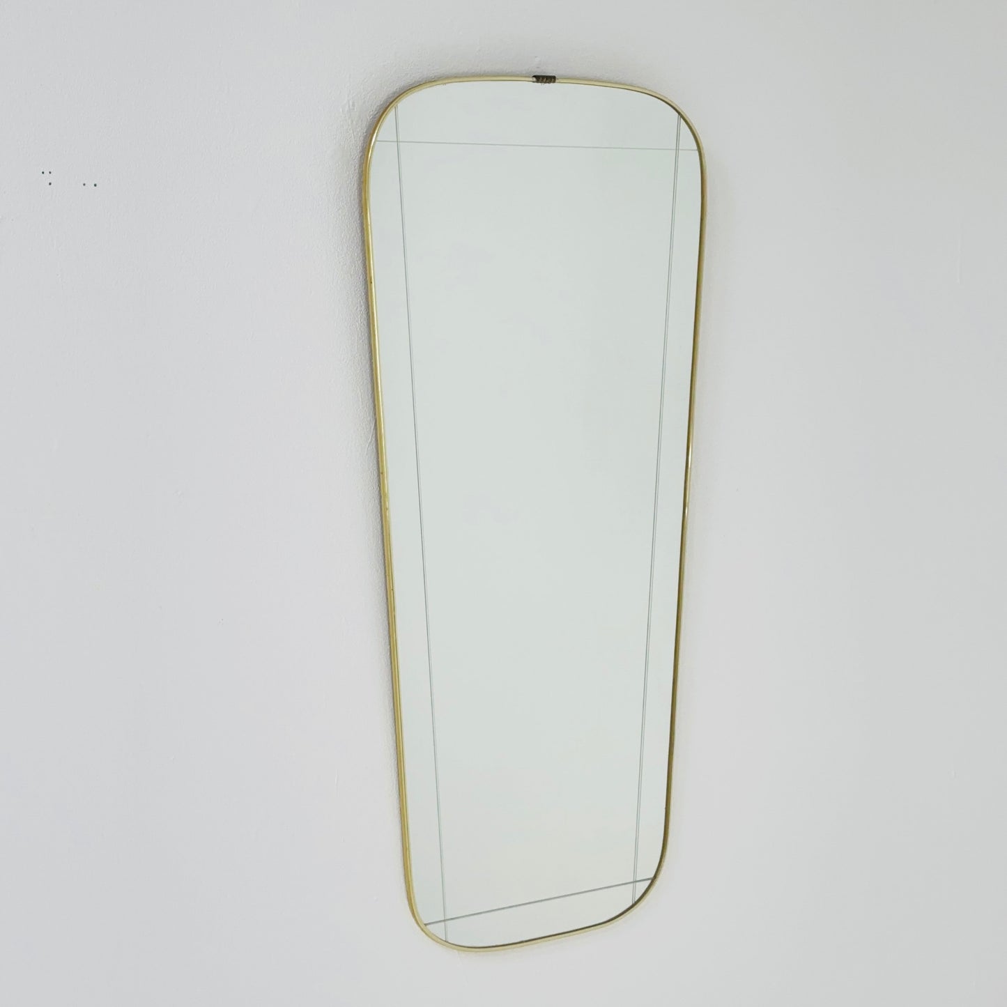 Original kidney asymmetrical vintage mirror from the 60s