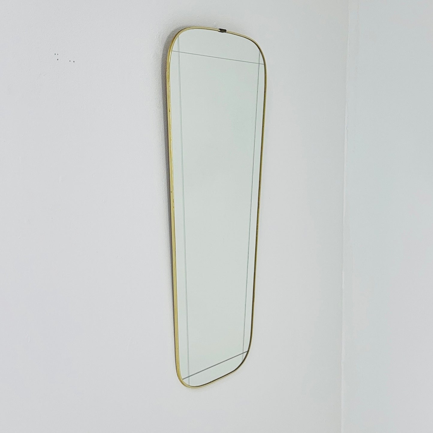 Original kidney asymmetrical vintage mirror from the 60s