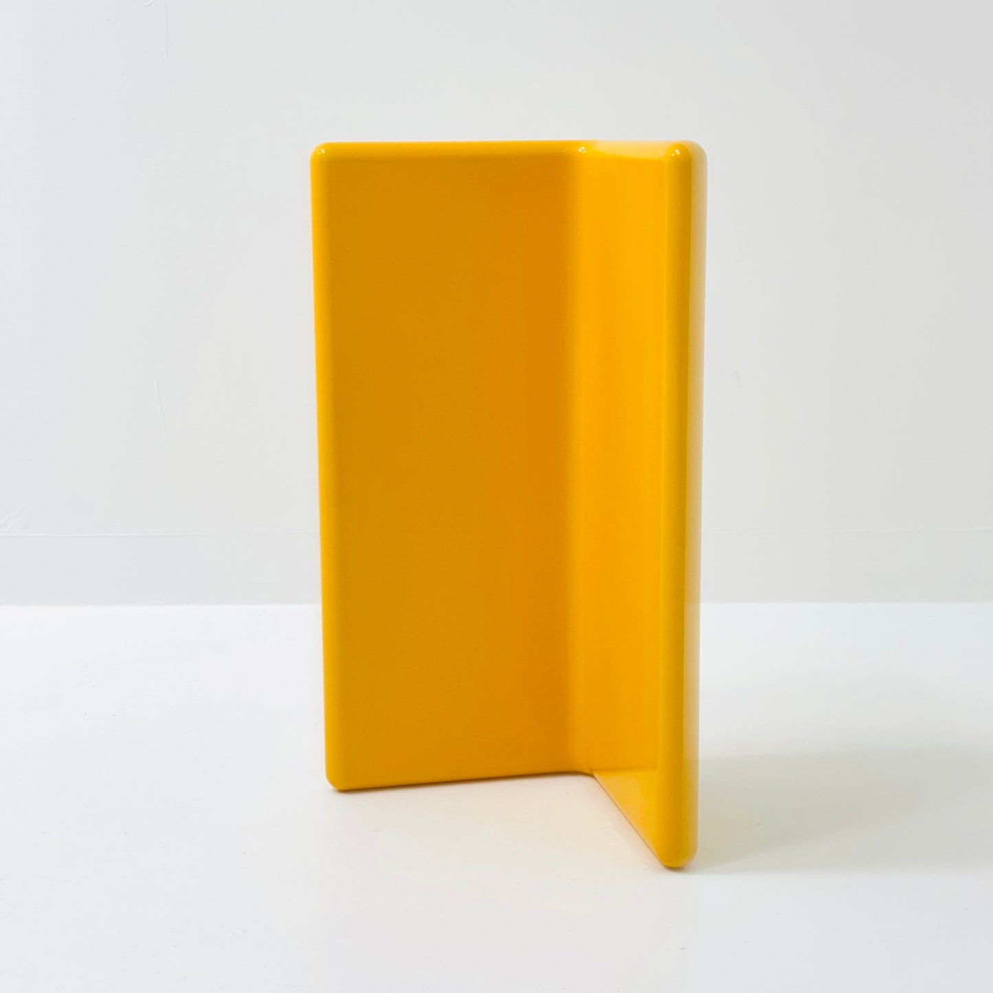 Space age retro yellow wall shelf , west Germany 1980s