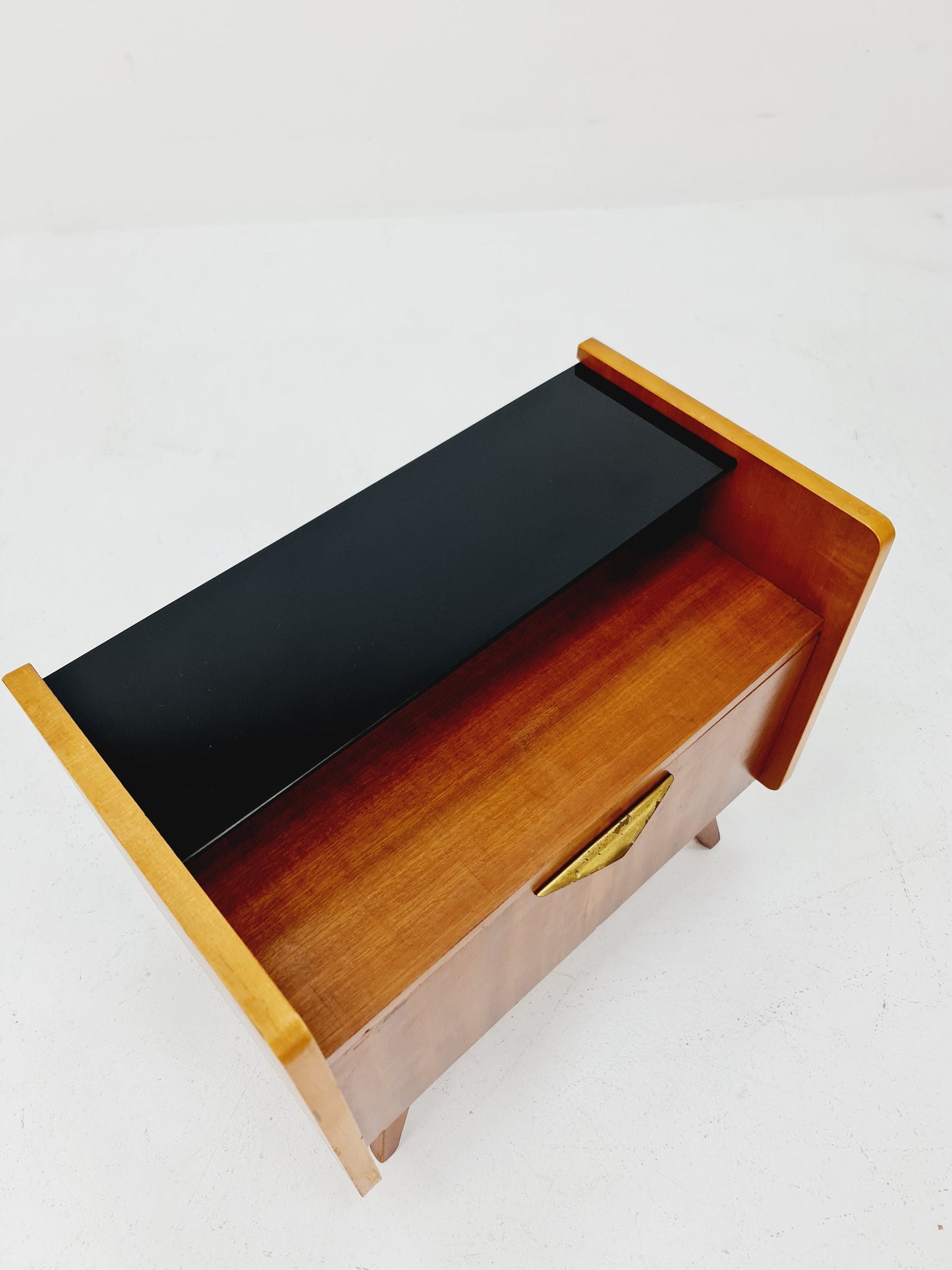 German Mid century beech nightstands/ bedside tables BY WK Möbel , 1960s