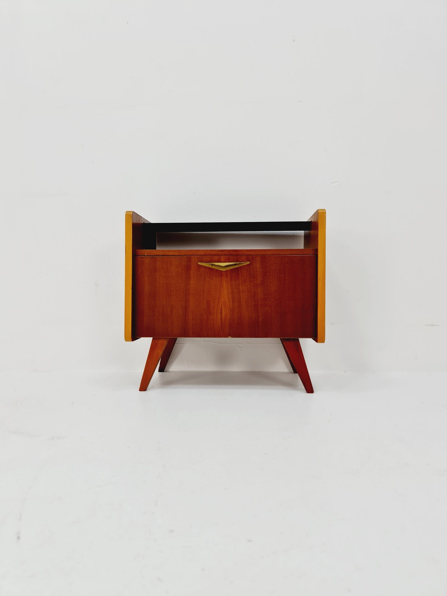German Mid century beech nightstands/ bedside tables BY WK Möbel , 1960s
