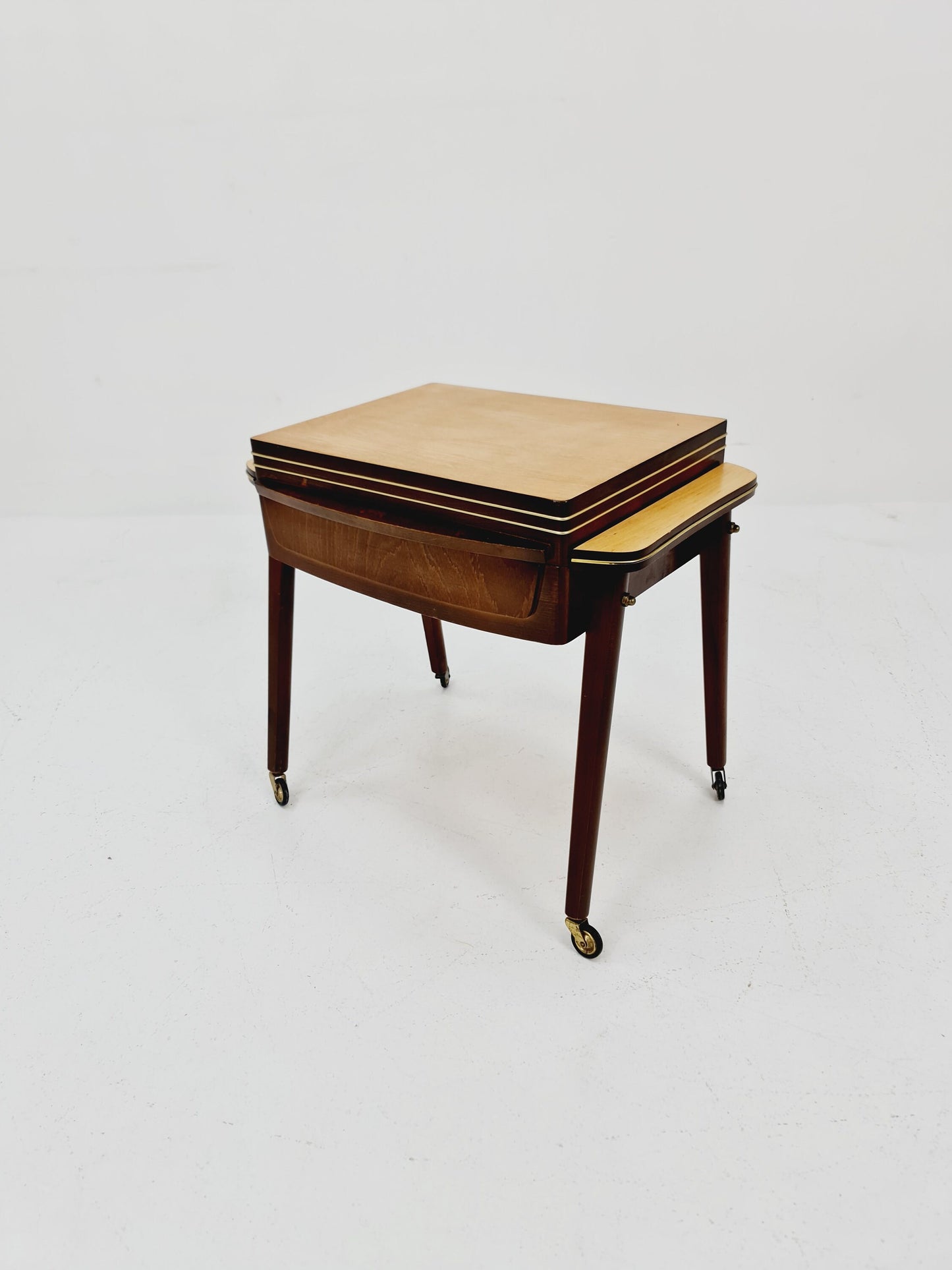 Rare Vintage walnut sweing table/ side table cabinet, 1960s