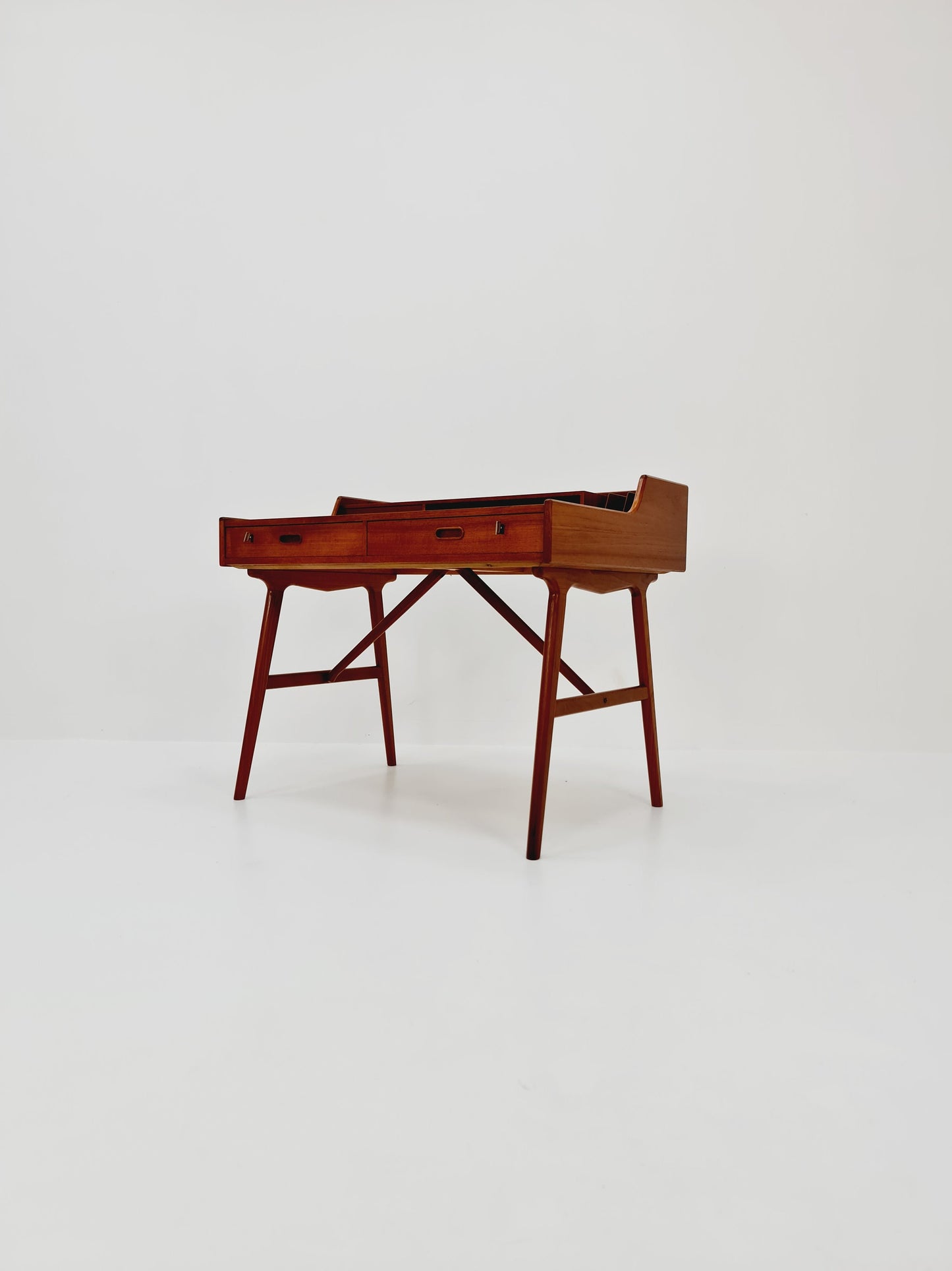 Danish teak Freesanding desk, model 65 Desk by Arne Wahl Ivrsen , 1960s