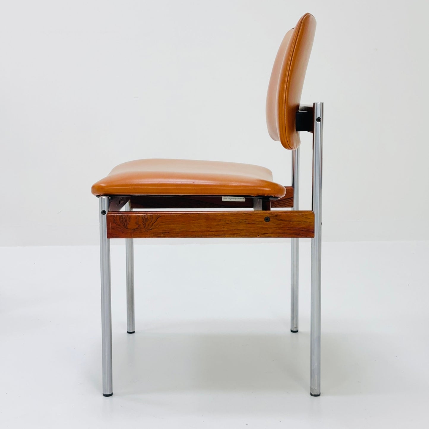 Set of 4 Mid-Century Dining cognac Chairs by Thereca, 1960s, Netherlands