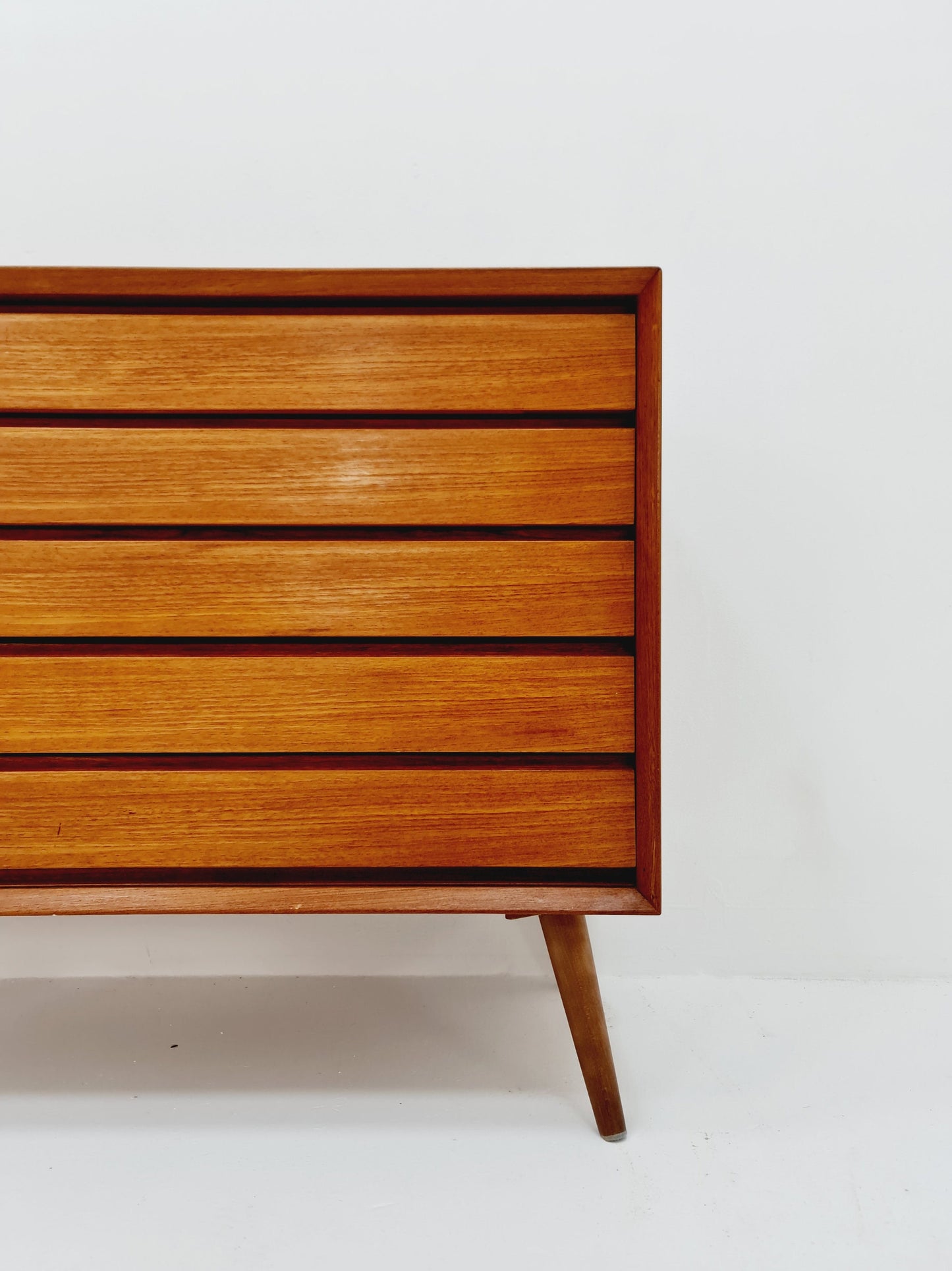 Mid century Modern Danish teak chest of drawers by Svend AAge Rasmussen , 1960s