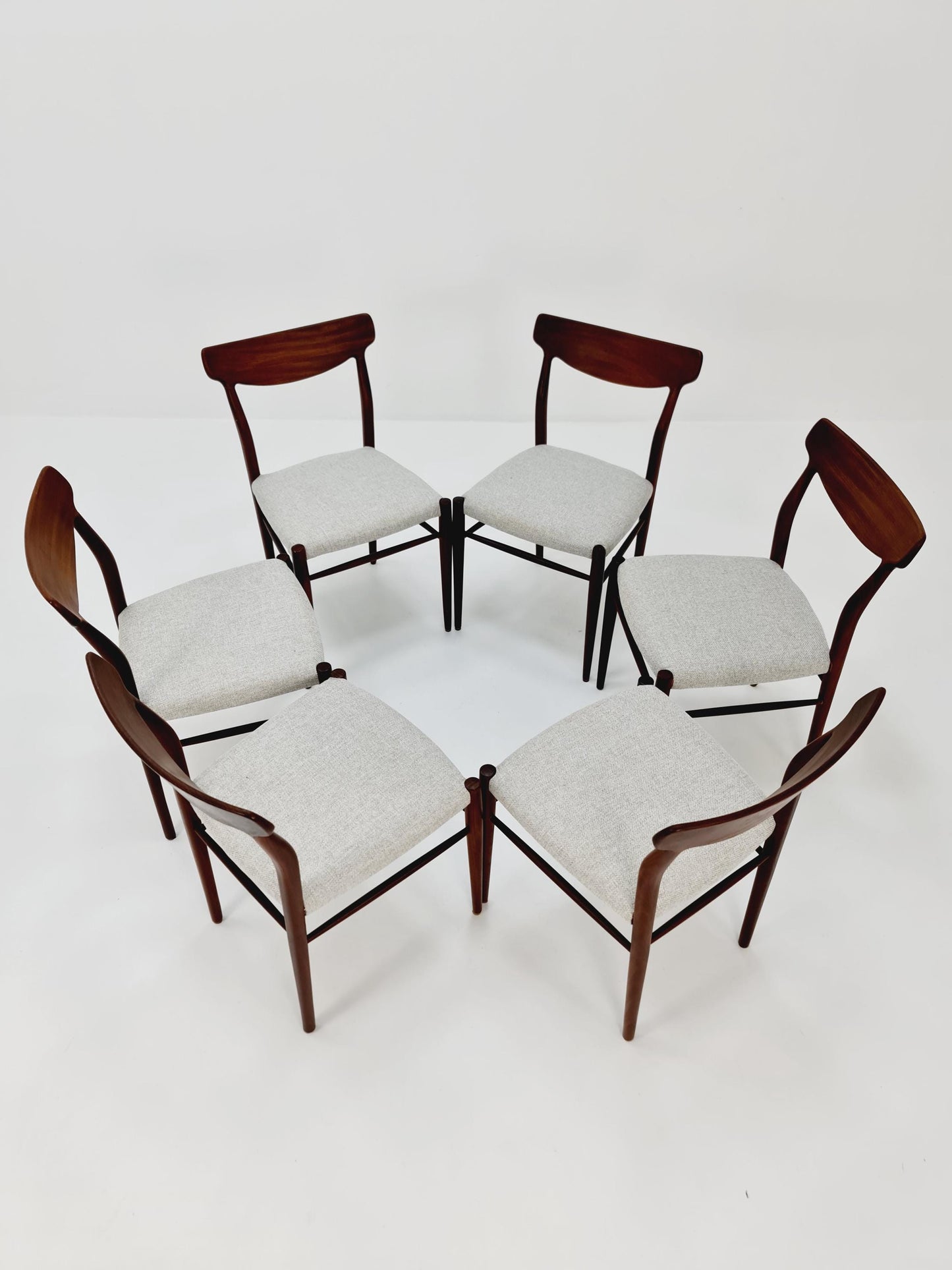 Mid Century German Teak chairs by Lübke, 1960s Set of 6