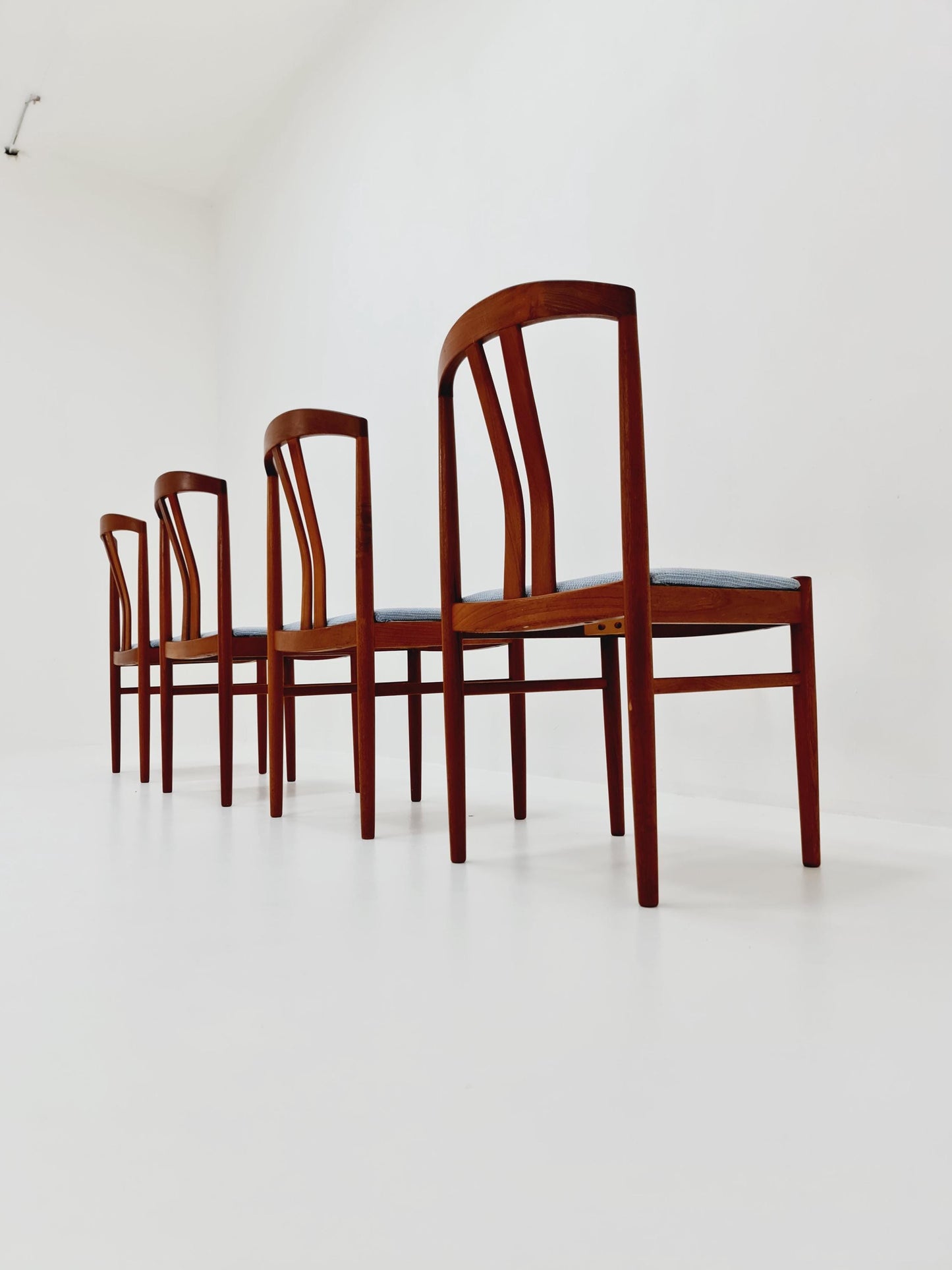 Vintage Swidish solid teak dining chairs By ALB.Johansson & Soner For C.E Eksrtöm , 1960s, Set of 4