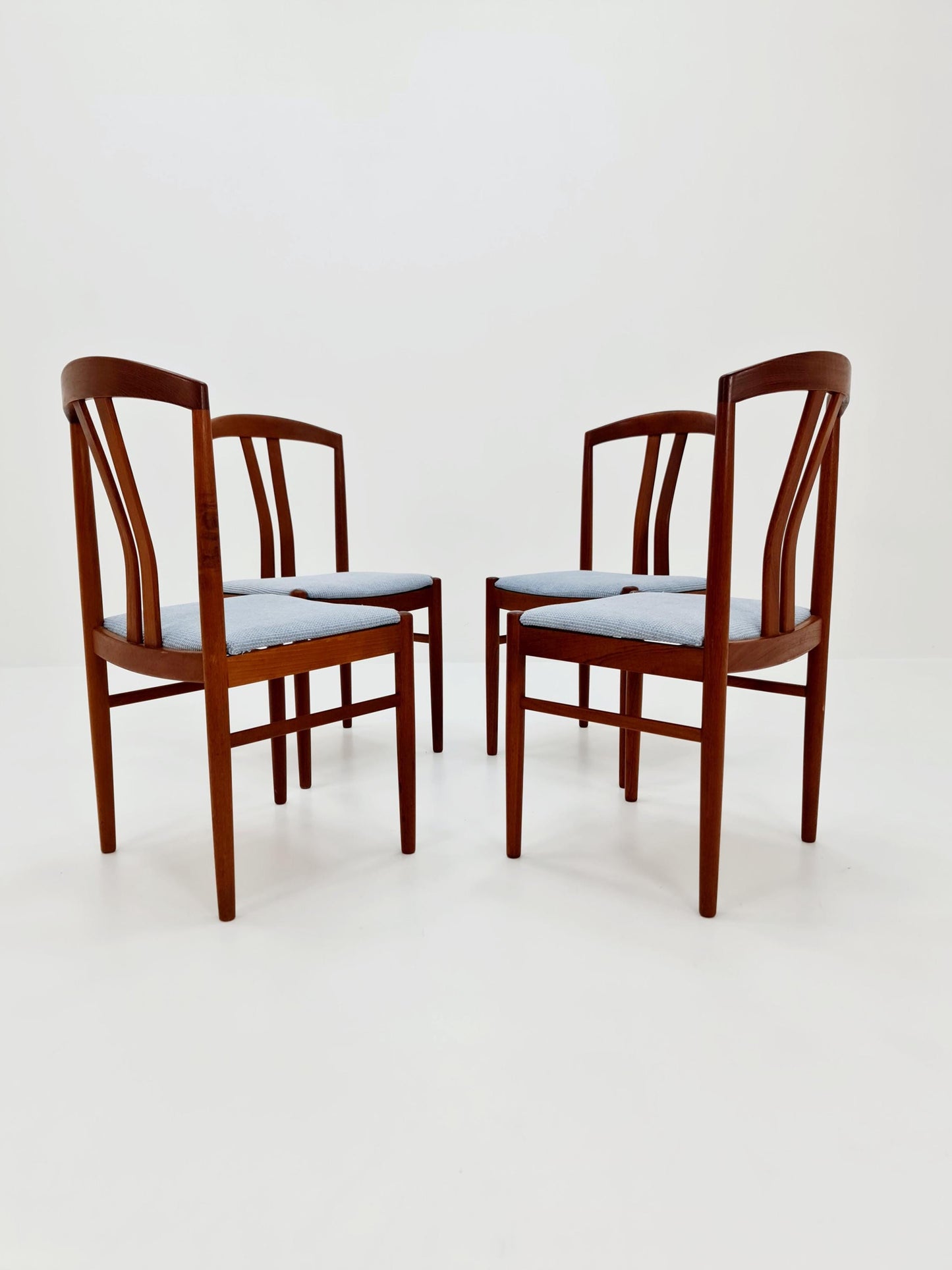 Vintage Swidish solid teak dining chairs By ALB.Johansson & Soner For C.E Eksrtöm , 1960s, Set of 4