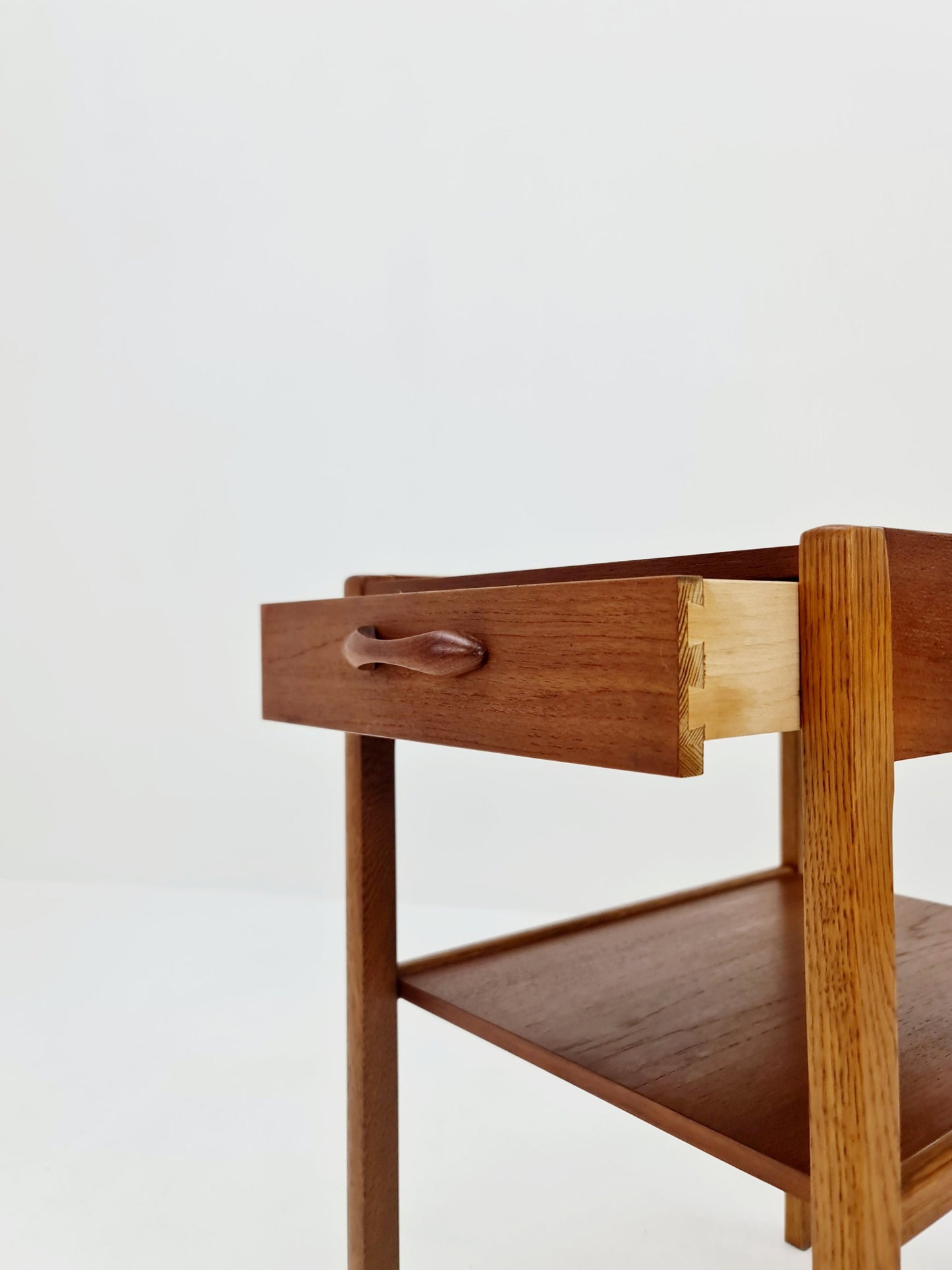 Mid century Danish teak & Oak bedside tables/ nightstands , 1960s, set of 2