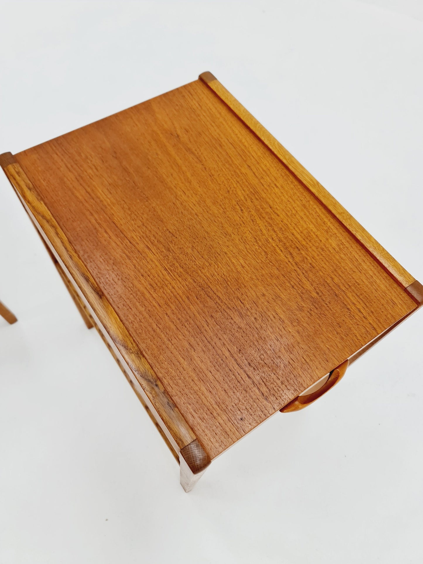 Mid century Danish teak & Oak bedside tables/ nightstands , 1960s, set of 2