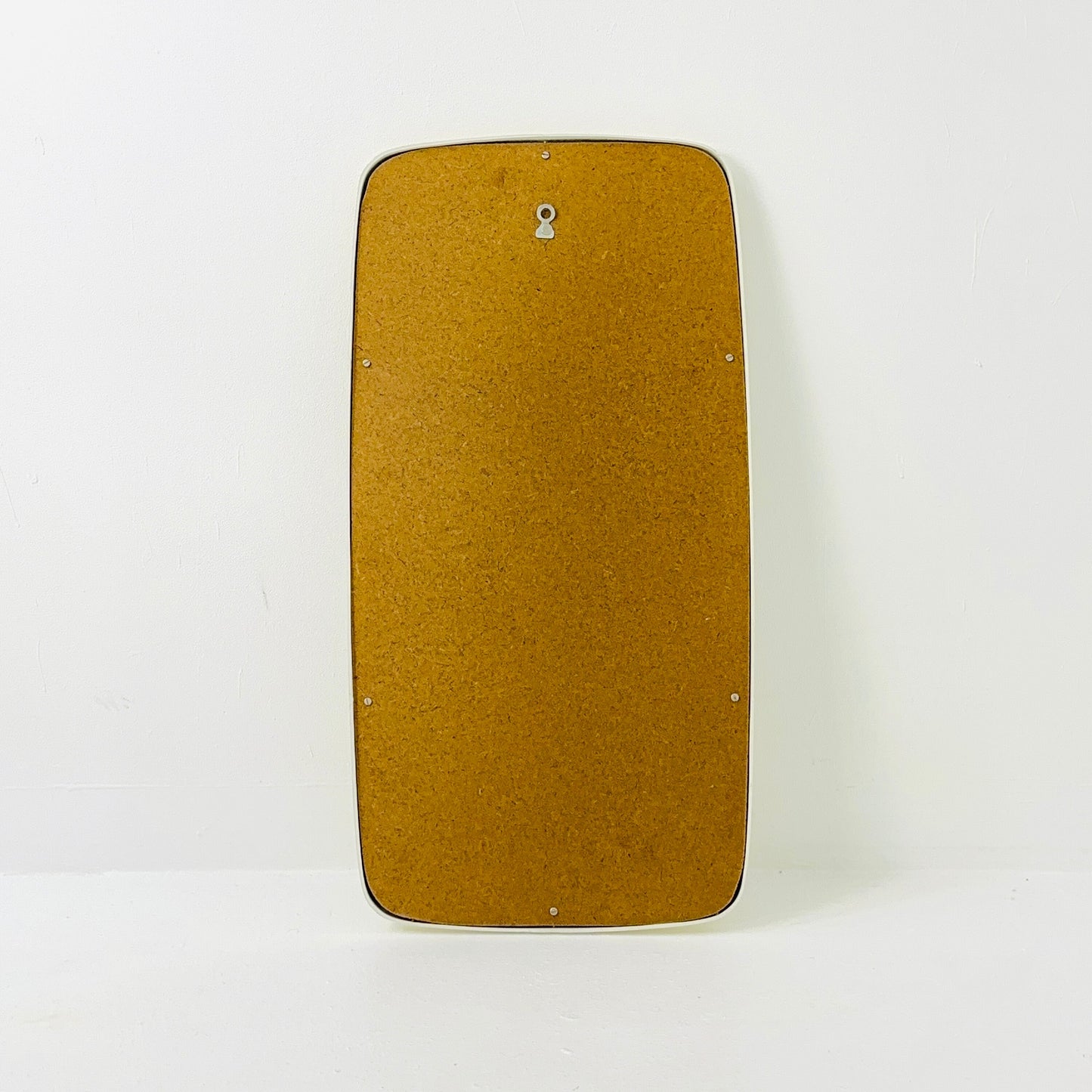 Space age beige /white plastic wall mirror 1970s