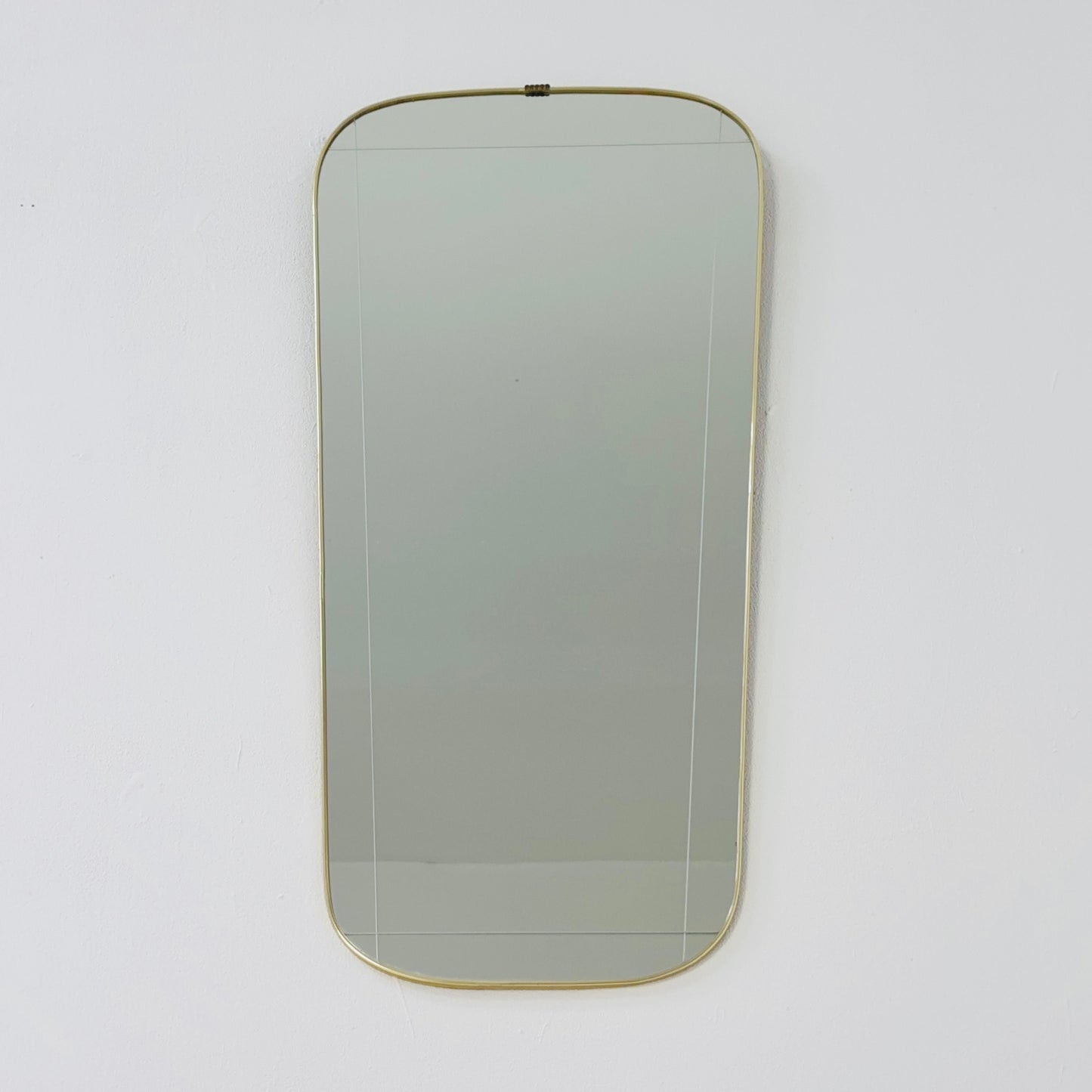 Original kidney asymmetrical vintage mirror from the 60s