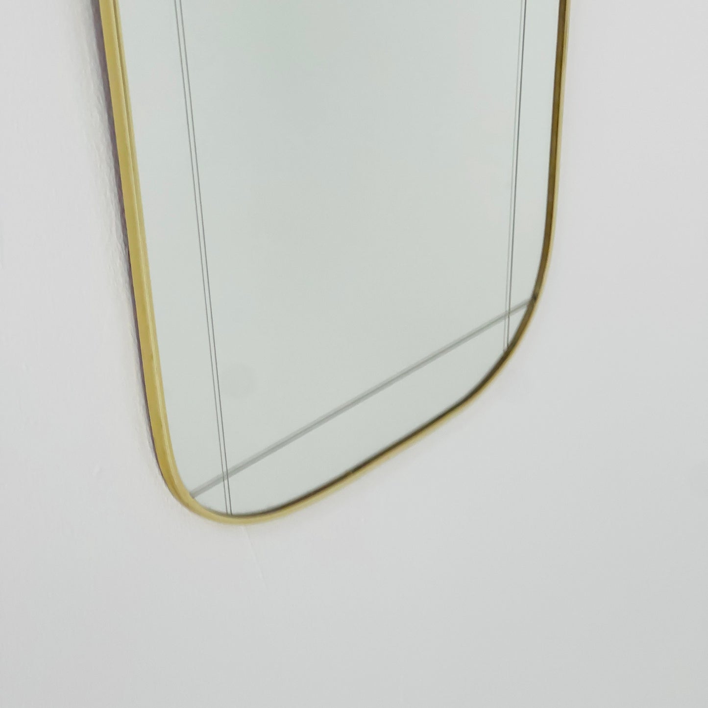 Original kidney asymmetrical vintage mirror from the 60s
