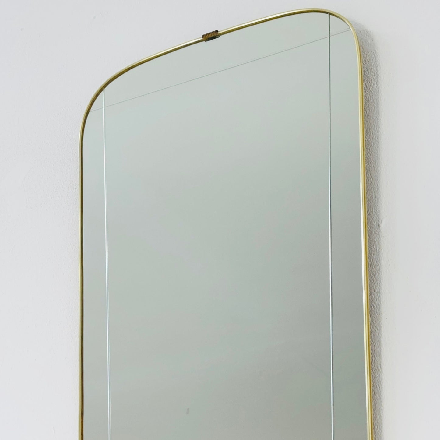 Original kidney asymmetrical vintage mirror from the 60s