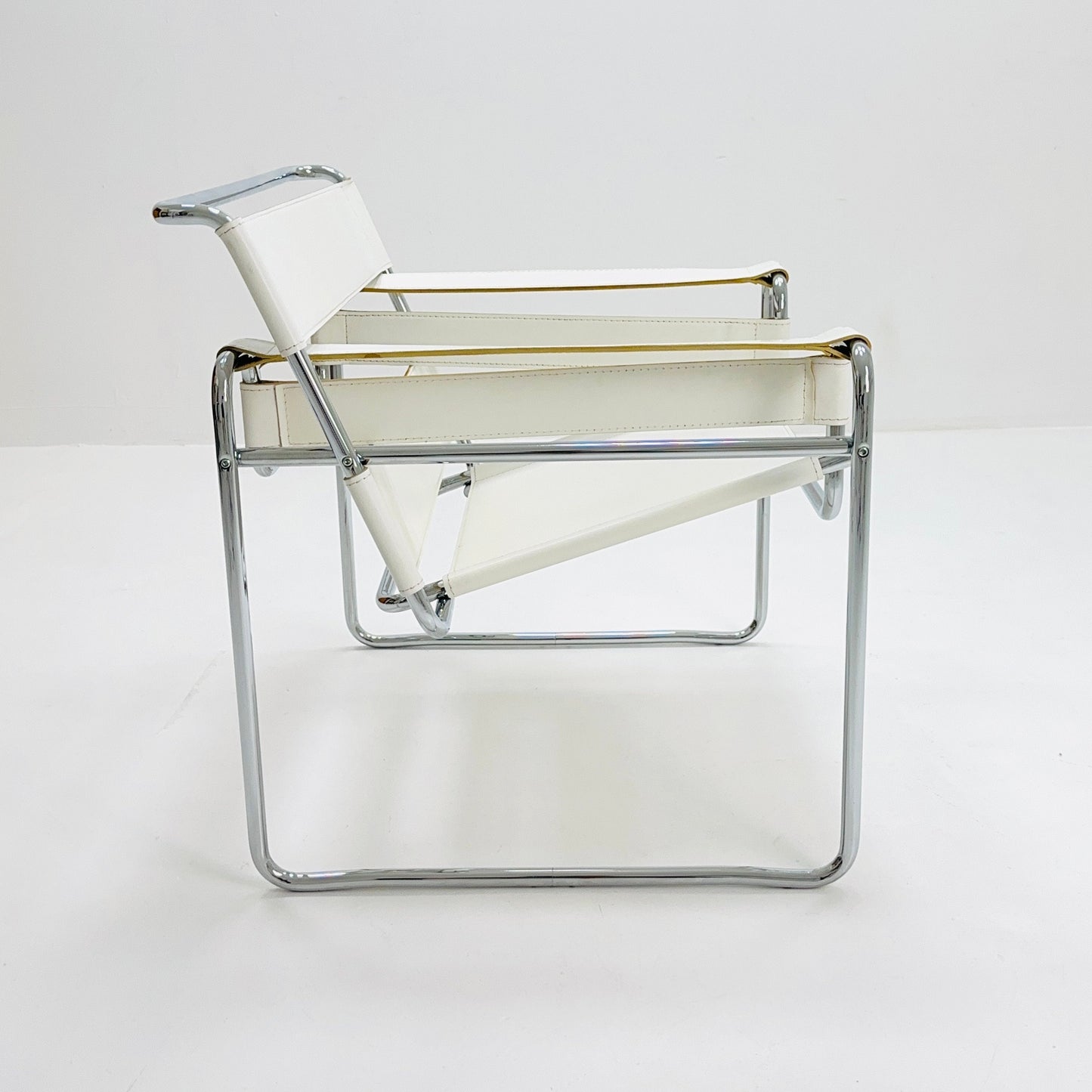 Mid century white armchair B3 WASSILY by Marcel Brauer , 1990s Italy