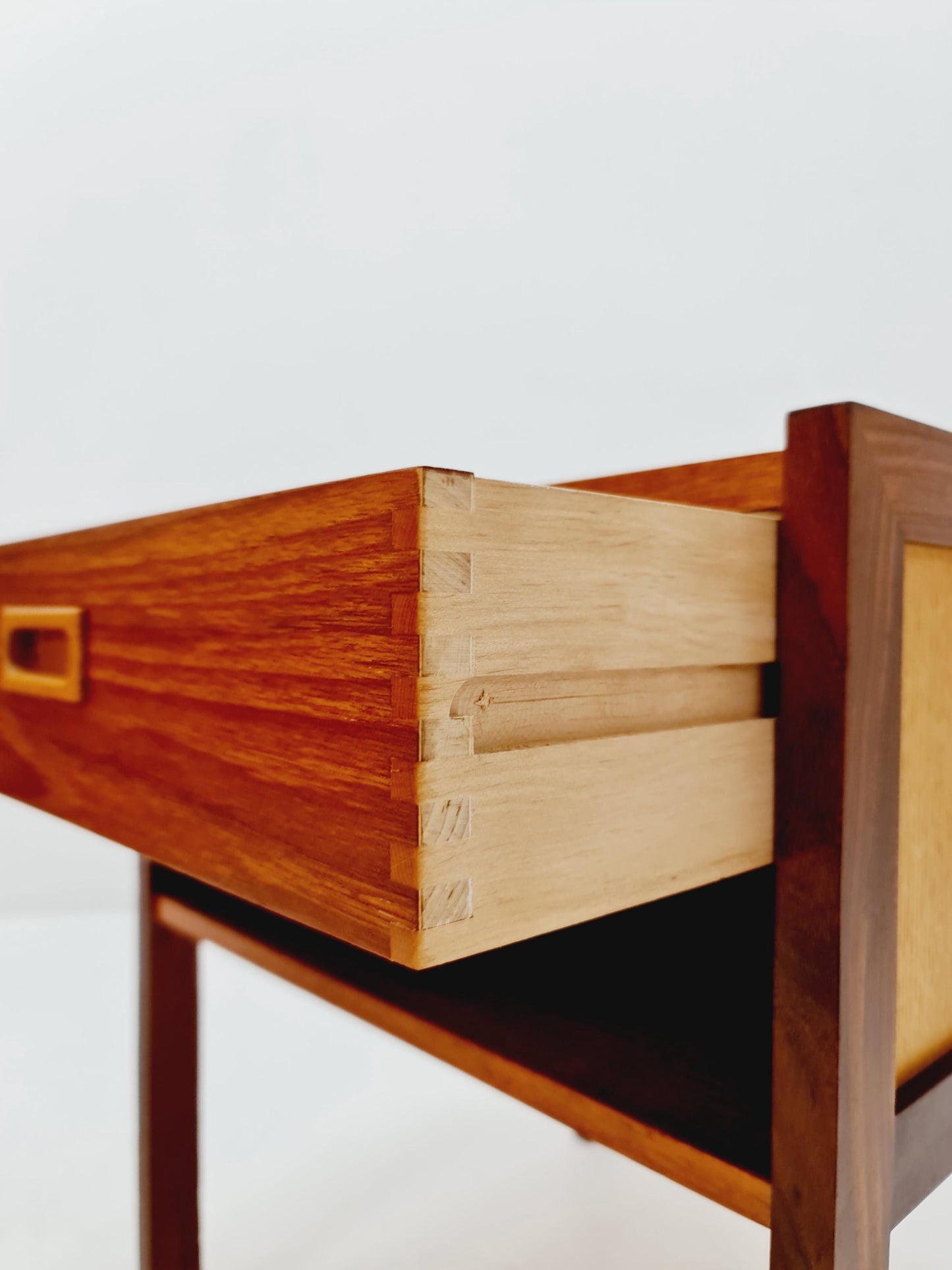 Mid century Danish teak & beech bedside tables/ nightstands by Bengt Ruda, set of 2