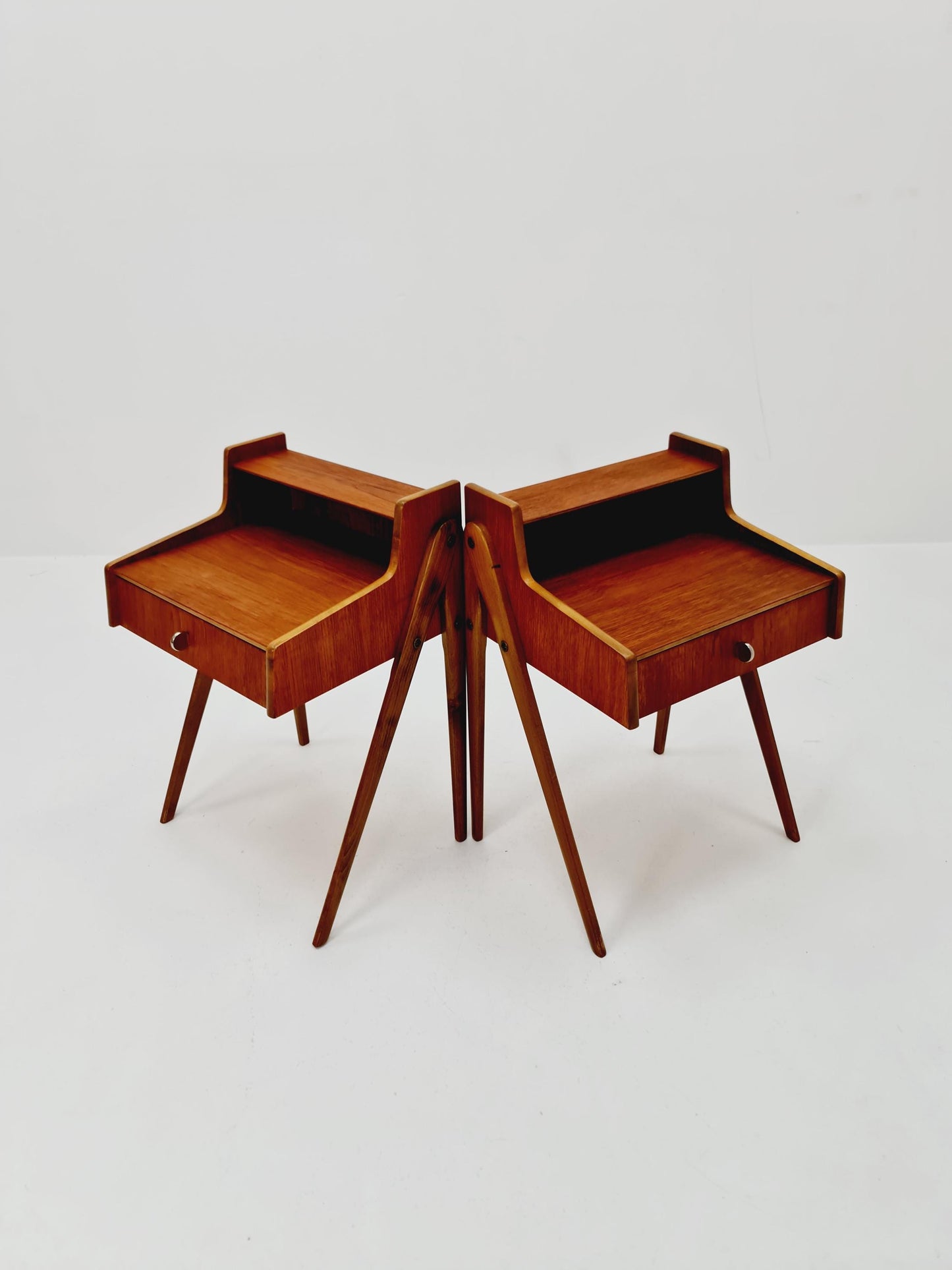 Mid century Danish teak side tables/ Bedside tables/ Nightstands, Denmark, 1960s, set of 2