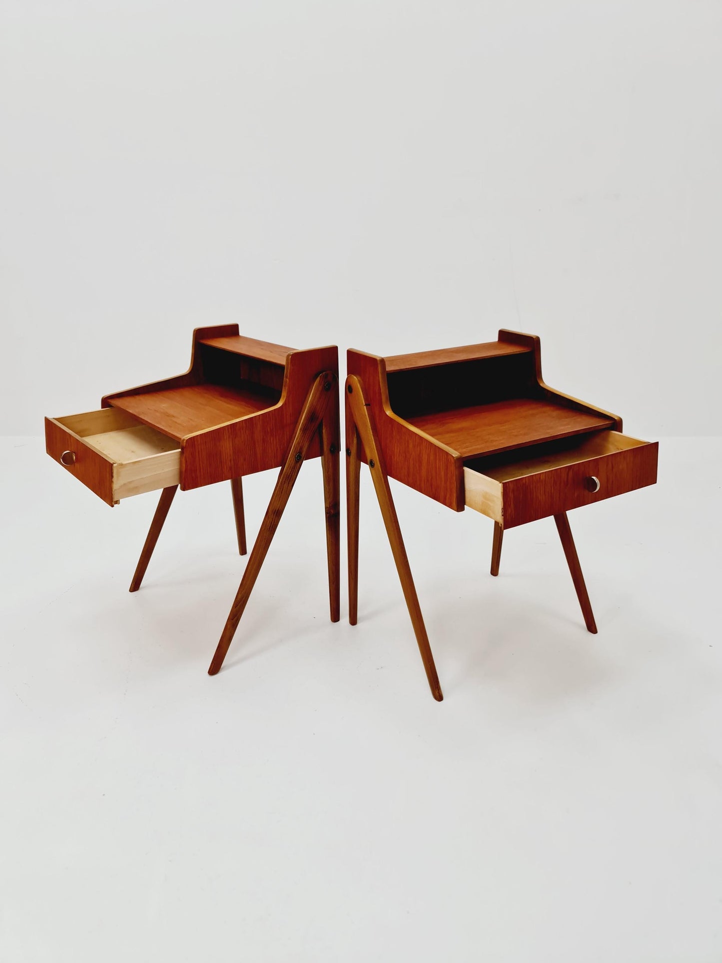Mid century Danish teak side tables/ Bedside tables/ Nightstands, Denmark, 1960s, set of 2