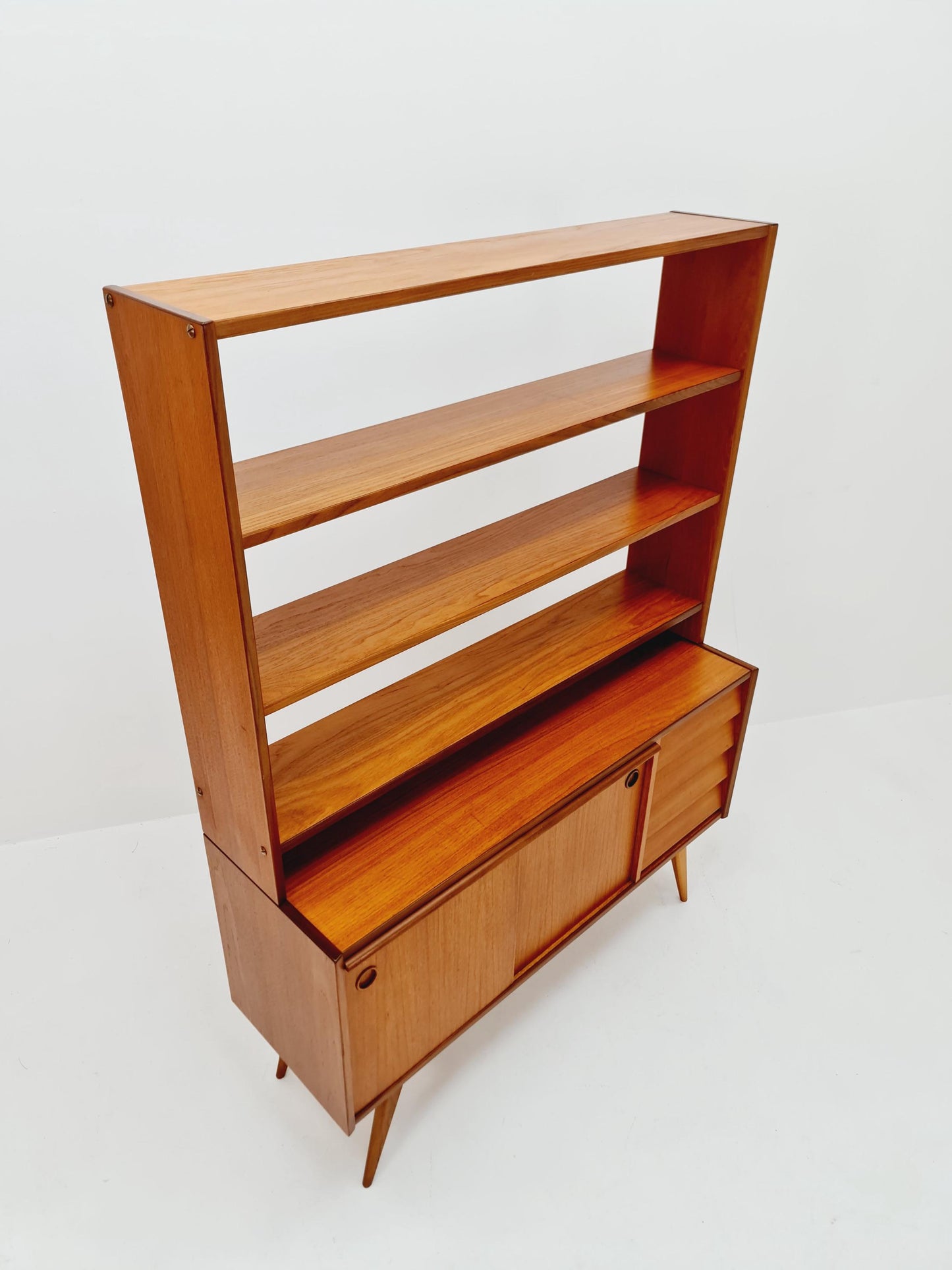 Danish freestanding vintage bookshelf system/ book case teak by Bengt Ruda, 1960s