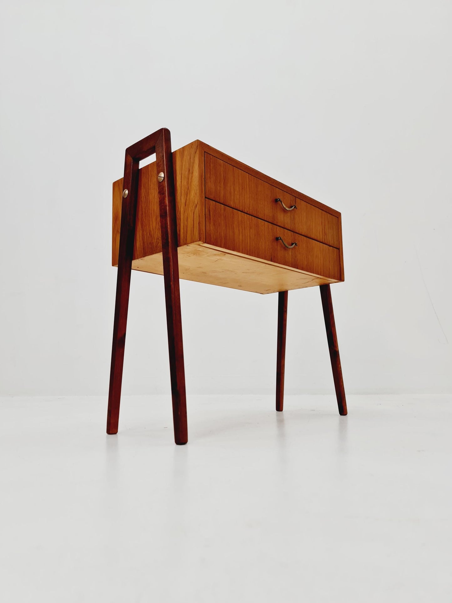 Midcentury Scandinavian Teak vintage Side table/ hallway/ Night stand, 1960s