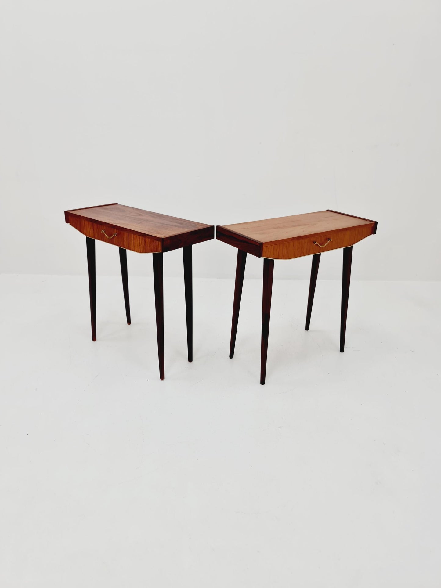 Mid century Danish teak side tables/ Bedside tables/ Nightstands, Denmark, 1960s, set of 2