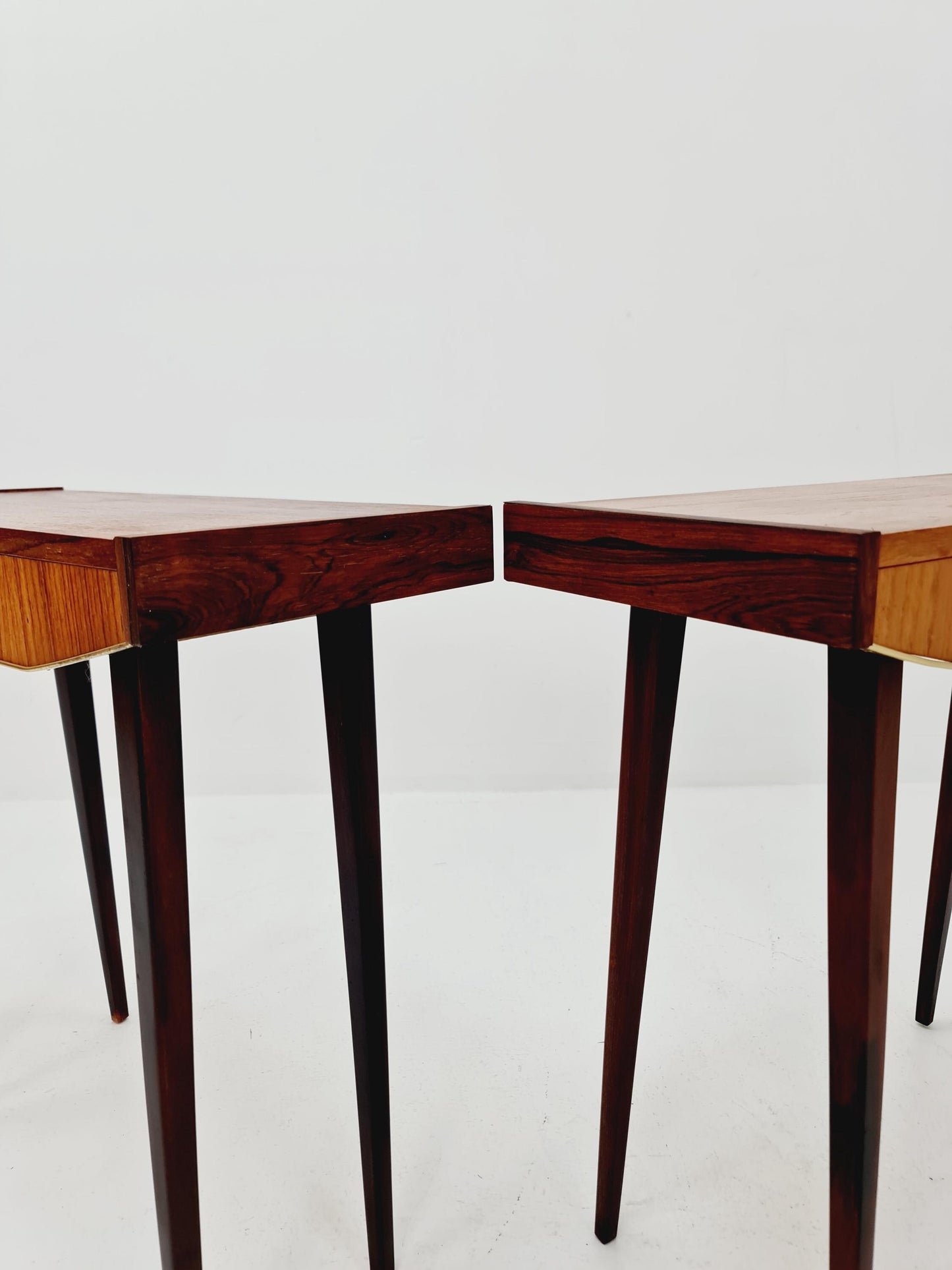Mid century Danish teak side tables/ Bedside tables/ Nightstands, Denmark, 1960s, set of 2