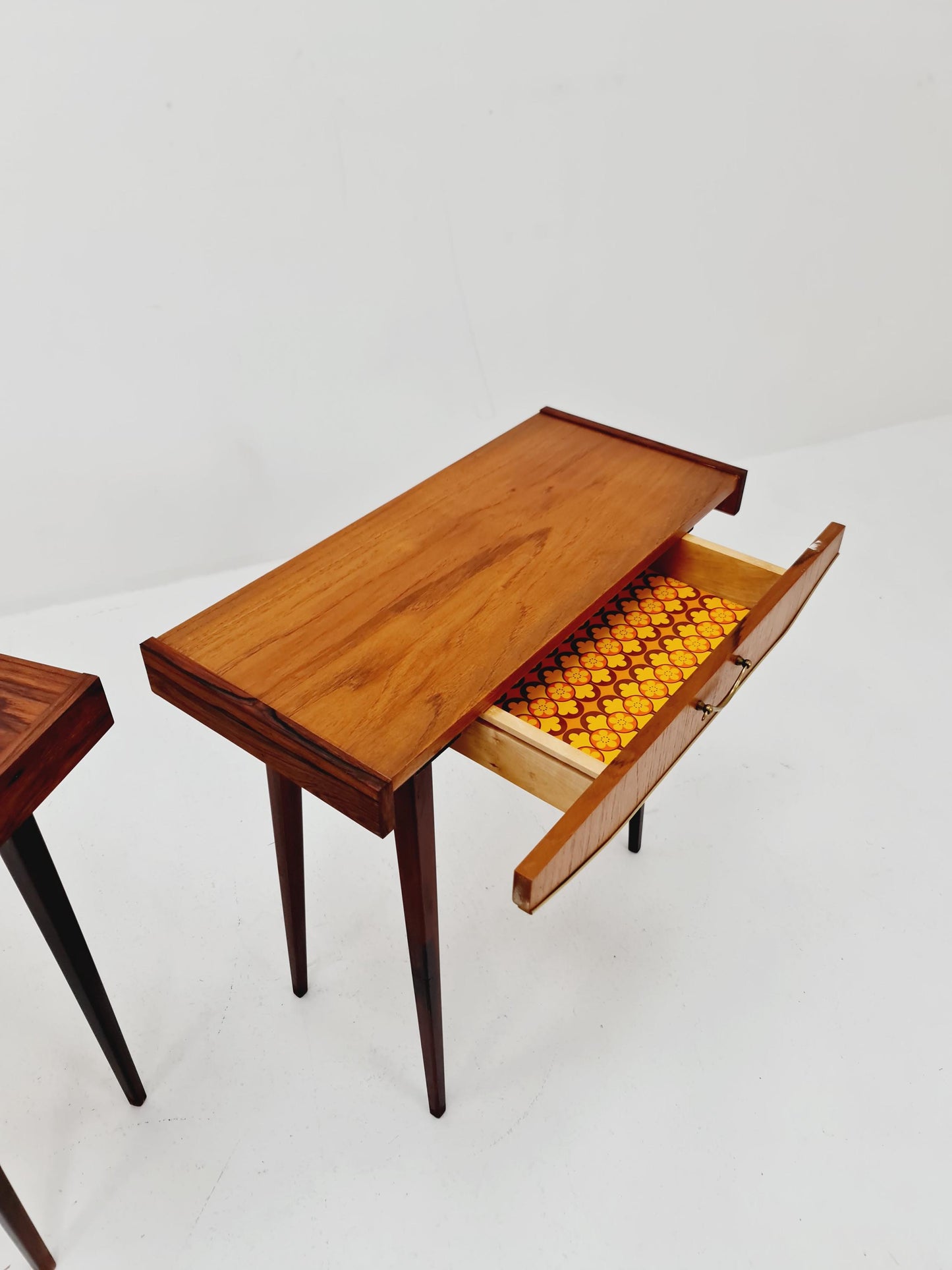 Mid century Danish teak side tables/ Bedside tables/ Nightstands, Denmark, 1960s, set of 2