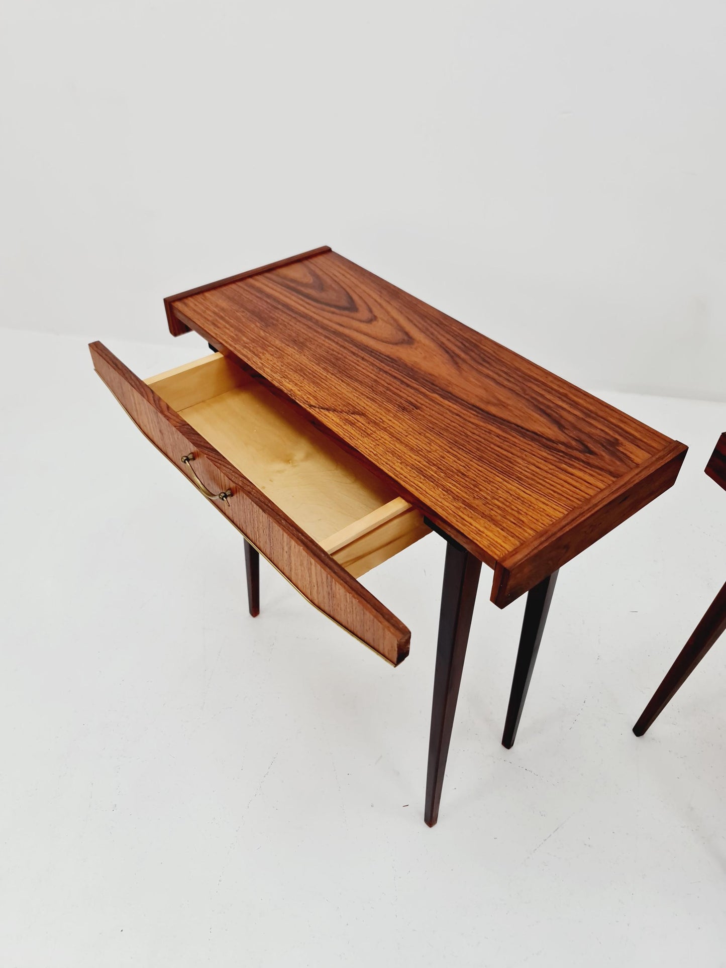 Mid century Danish teak side tables/ Bedside tables/ Nightstands, Denmark, 1960s, set of 2