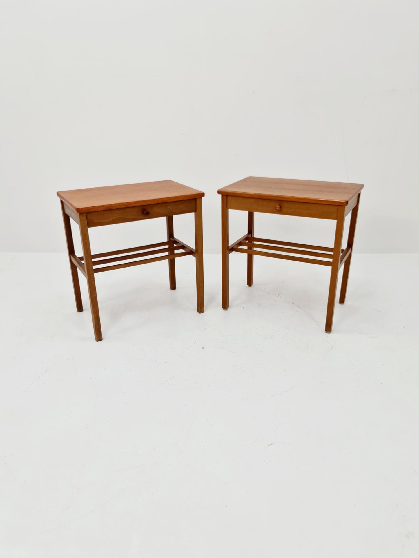 Mid century Danish teak side tables/ Bedside tables/ Nightstands, Denmark, 1960s, set of 2