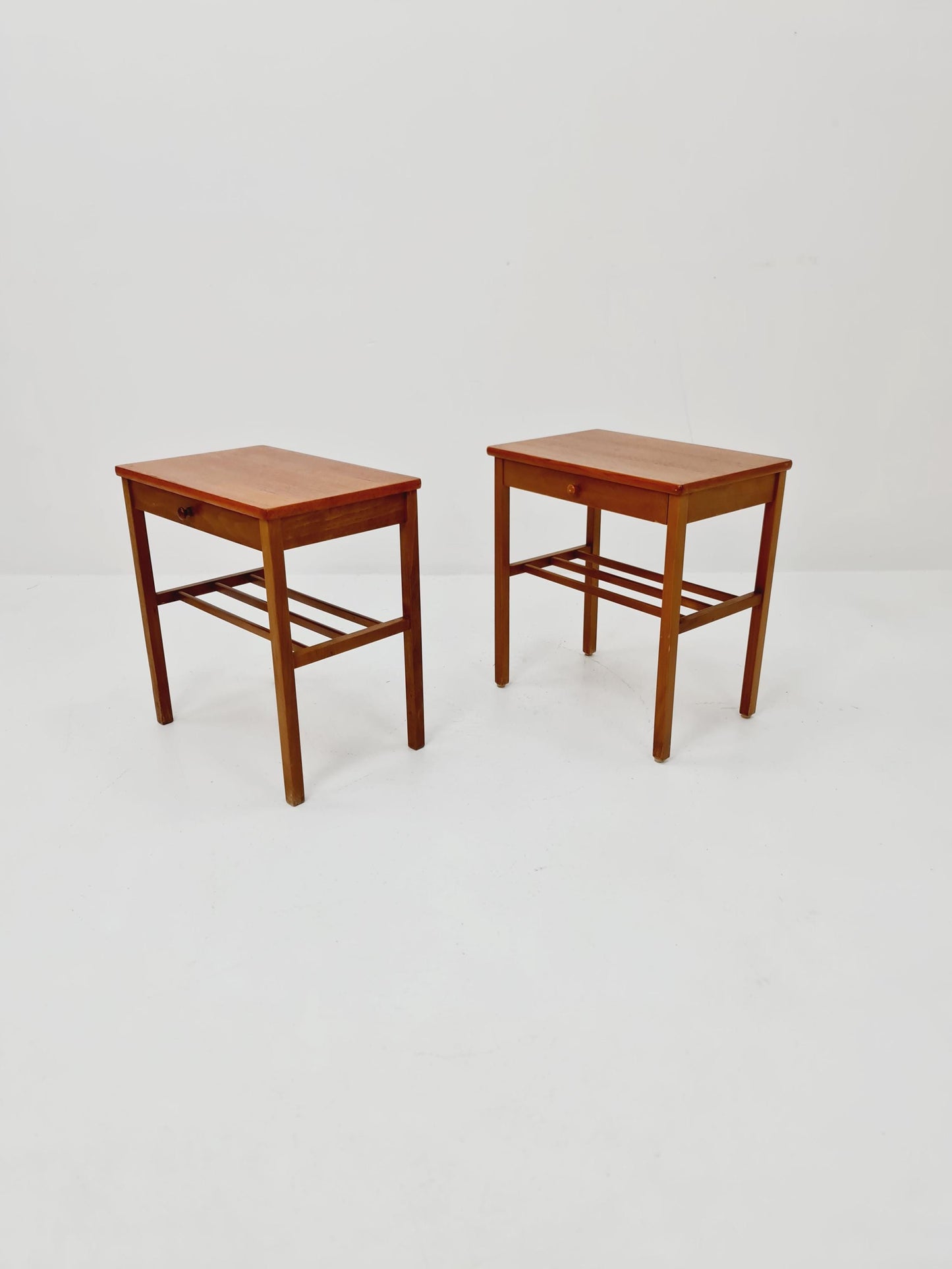Mid century Danish teak side tables/ Bedside tables/ Nightstands, Denmark, 1960s, set of 2
