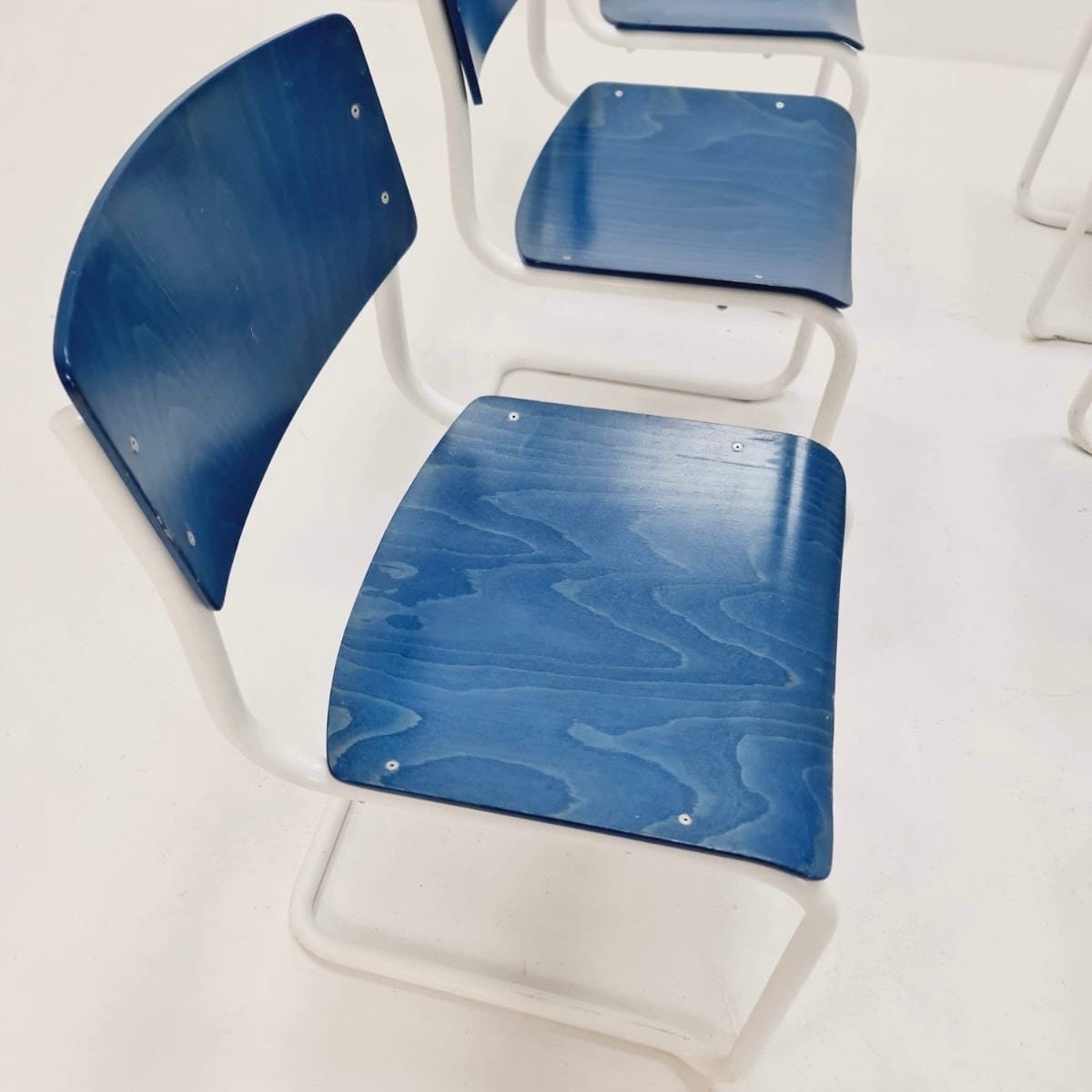 Set of 6 Mid century Bauhaus / S 43 cantilever chairs by Mart stam Thonet Orginal Germany 1970S
