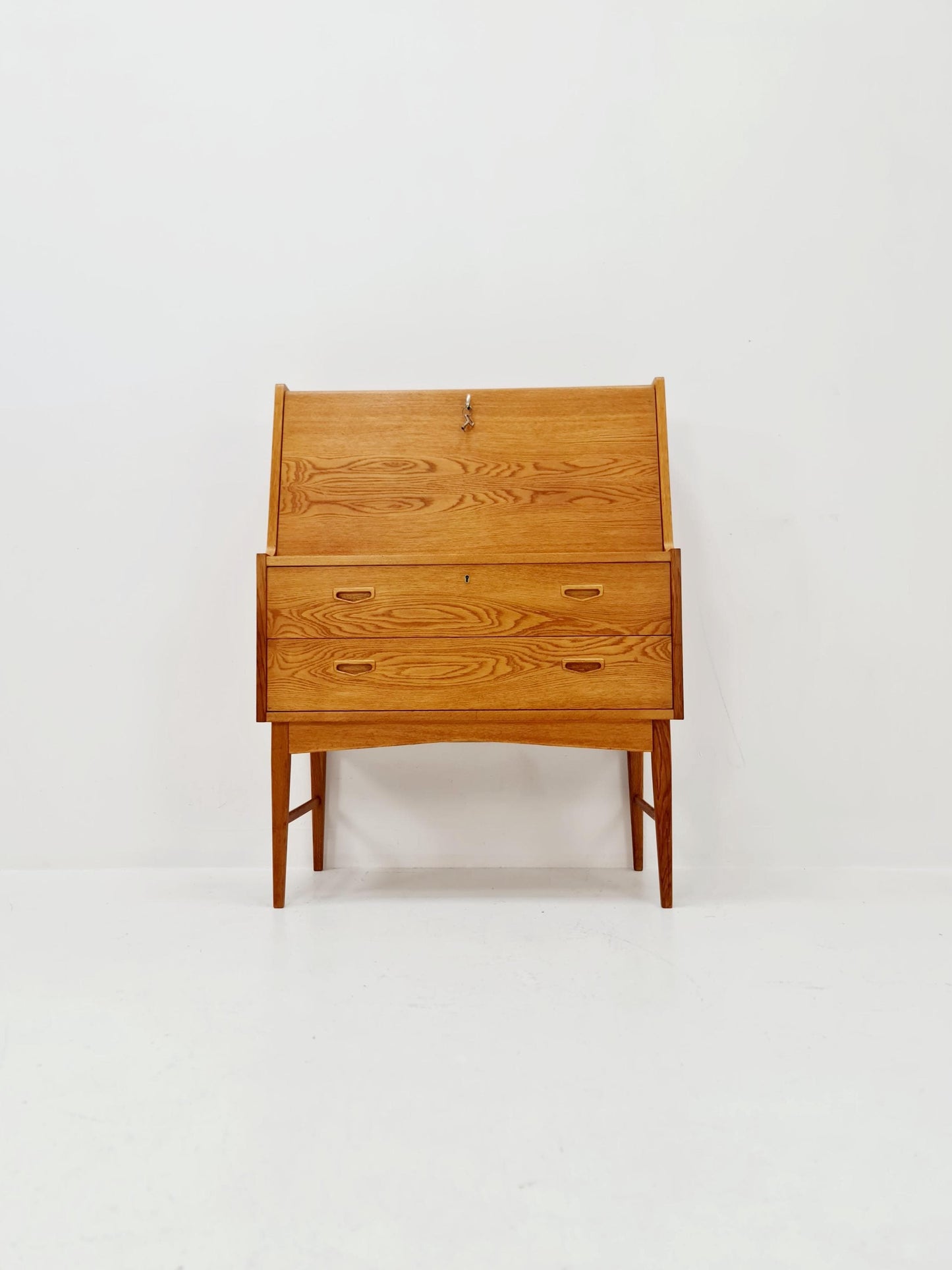 Midcentury Danish vintage oak secretary, vanity /Make up table By Arne Wahl Iversen, 1960s