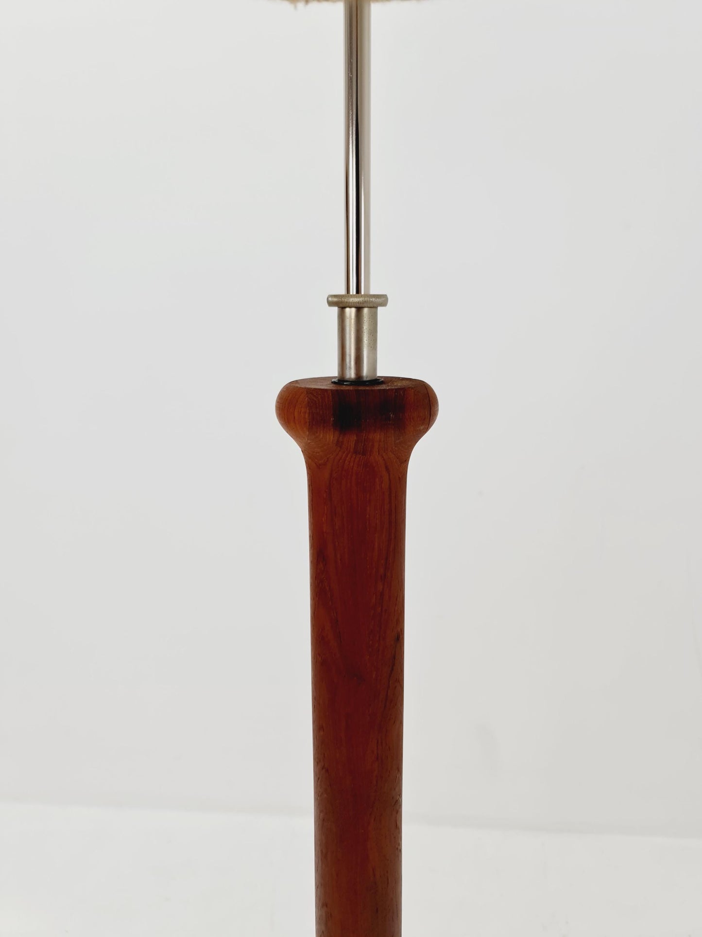 Rare Midcentury Danish floor lamp by KIRK solid teak, 1960s