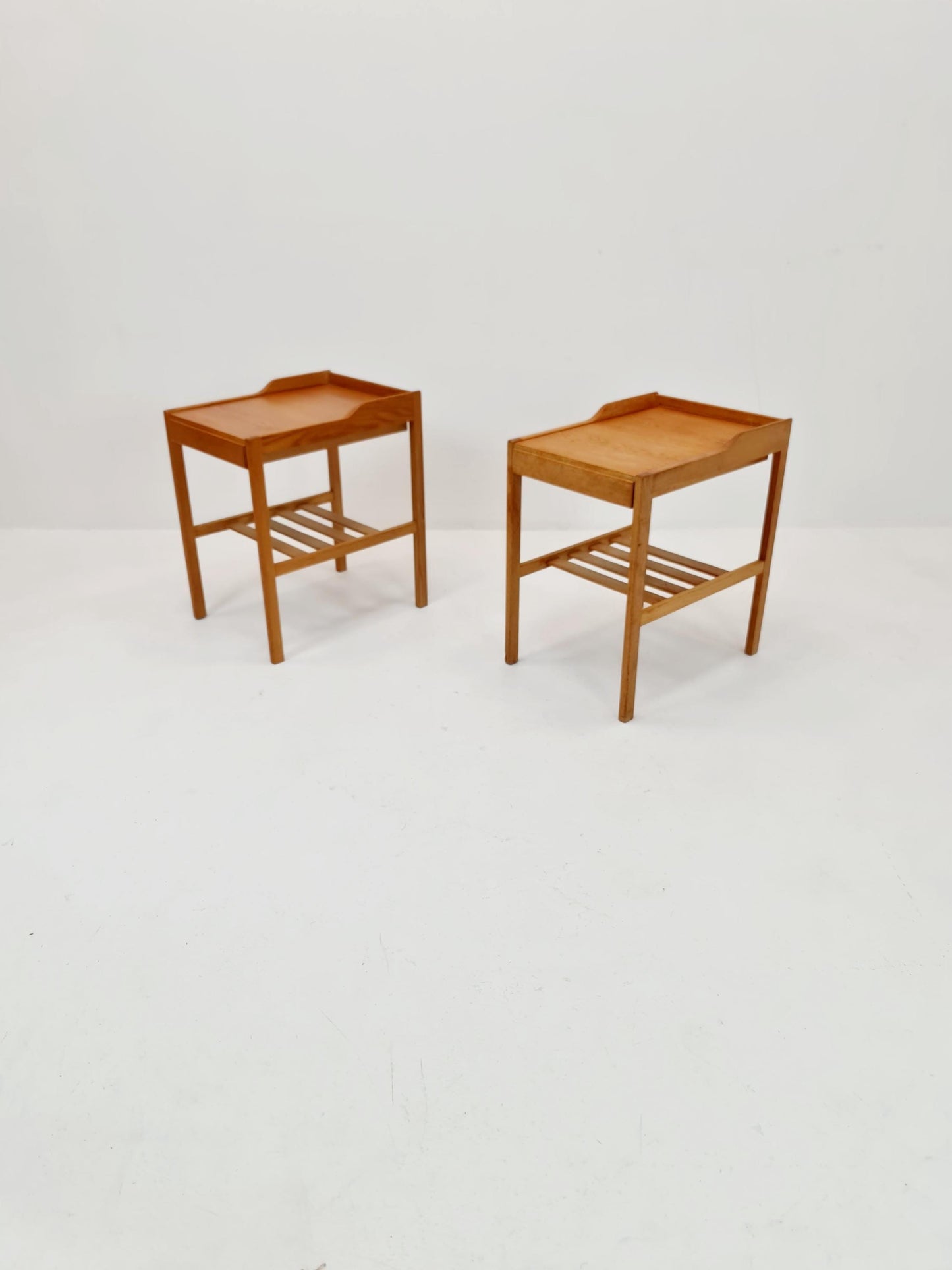 Swedish nightstands mid century design by Bertil Fridhagen for Bodafors ,1964 Set of 2